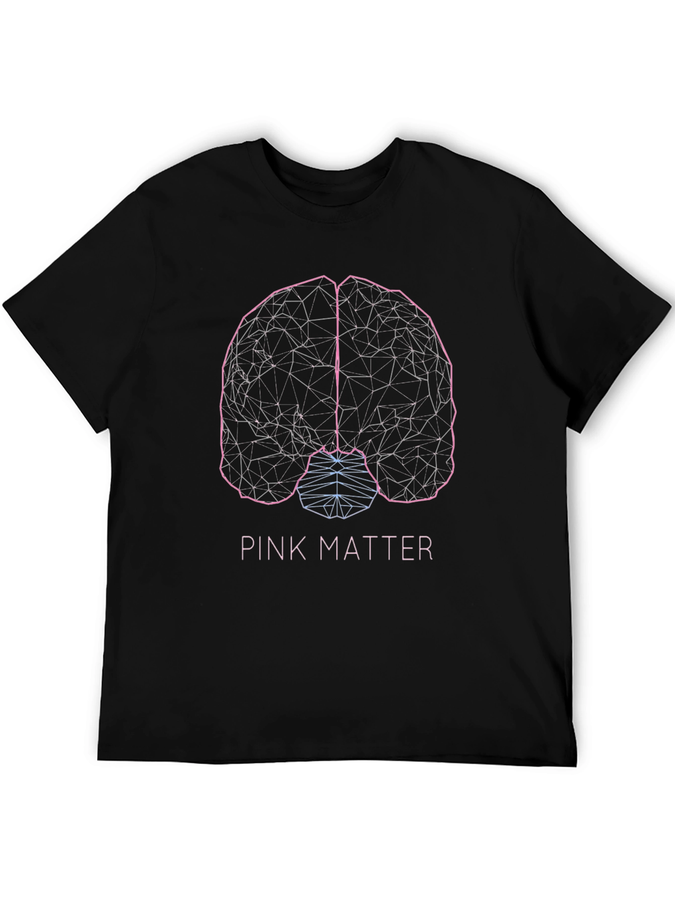 Pink Matter Brain Graphic T-Shirt - Black Cotton Tee