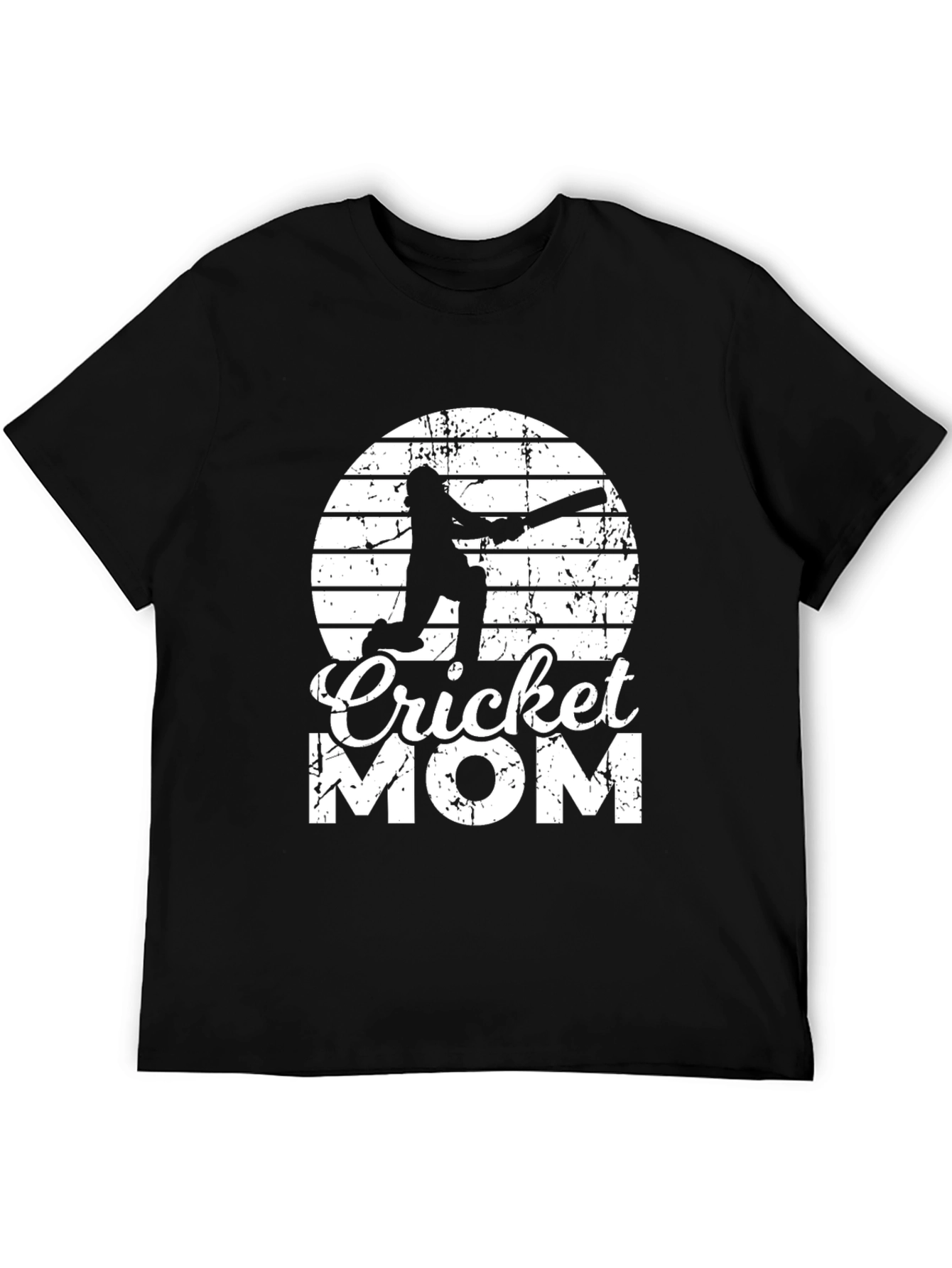 Cricket Mom Graphic Tee - Black Cotton T-Shirt