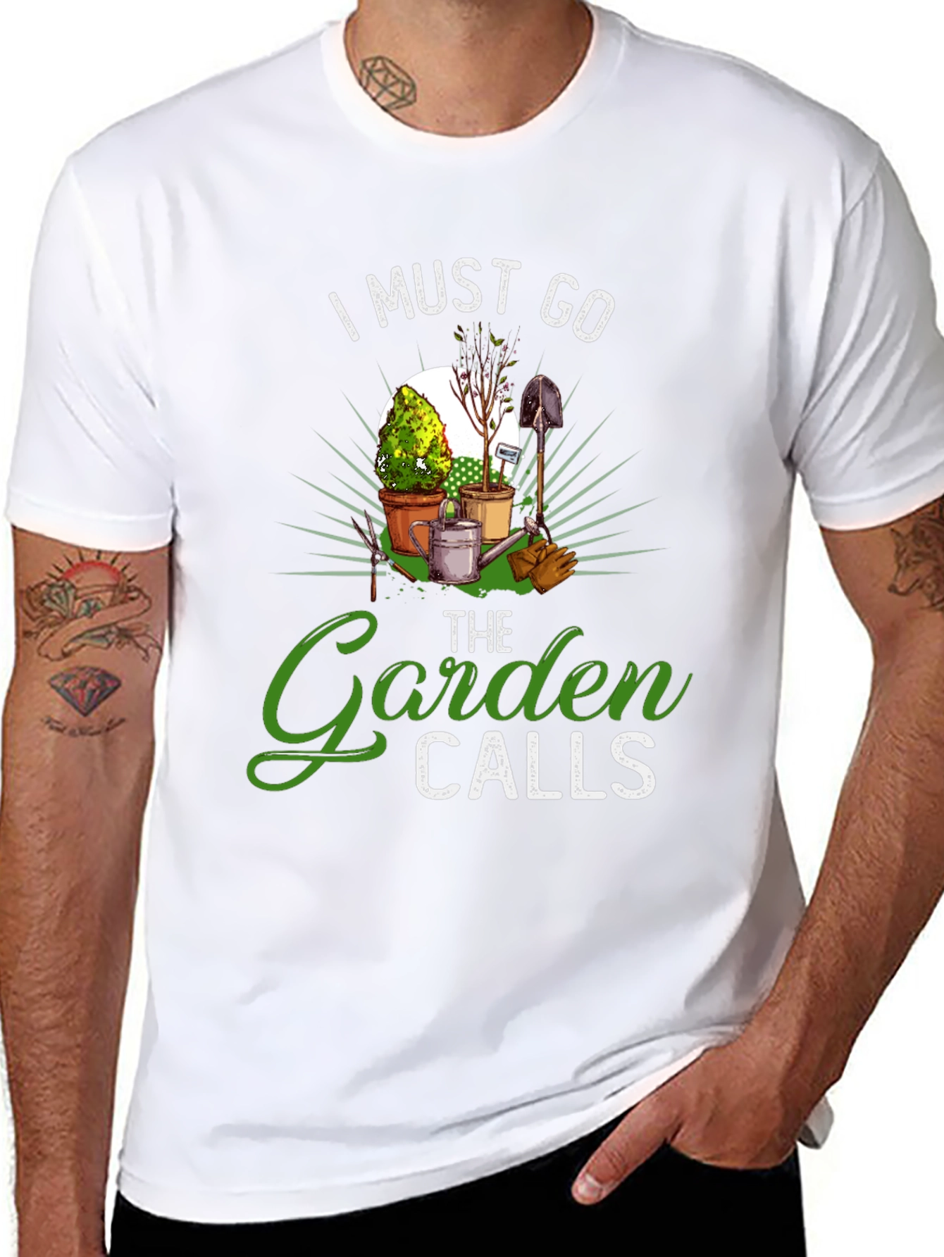 Gardening T-Shirt: I Must Go The Garden Calls