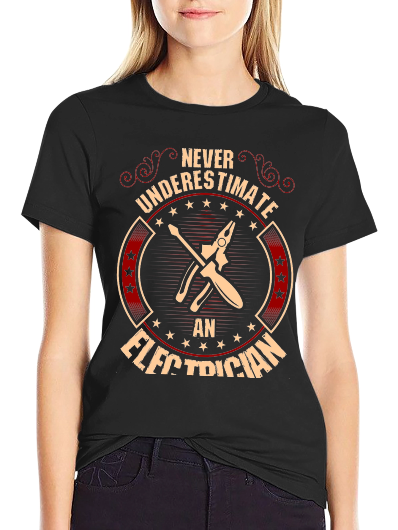 Electrician T-Shirt: Never Underestimate