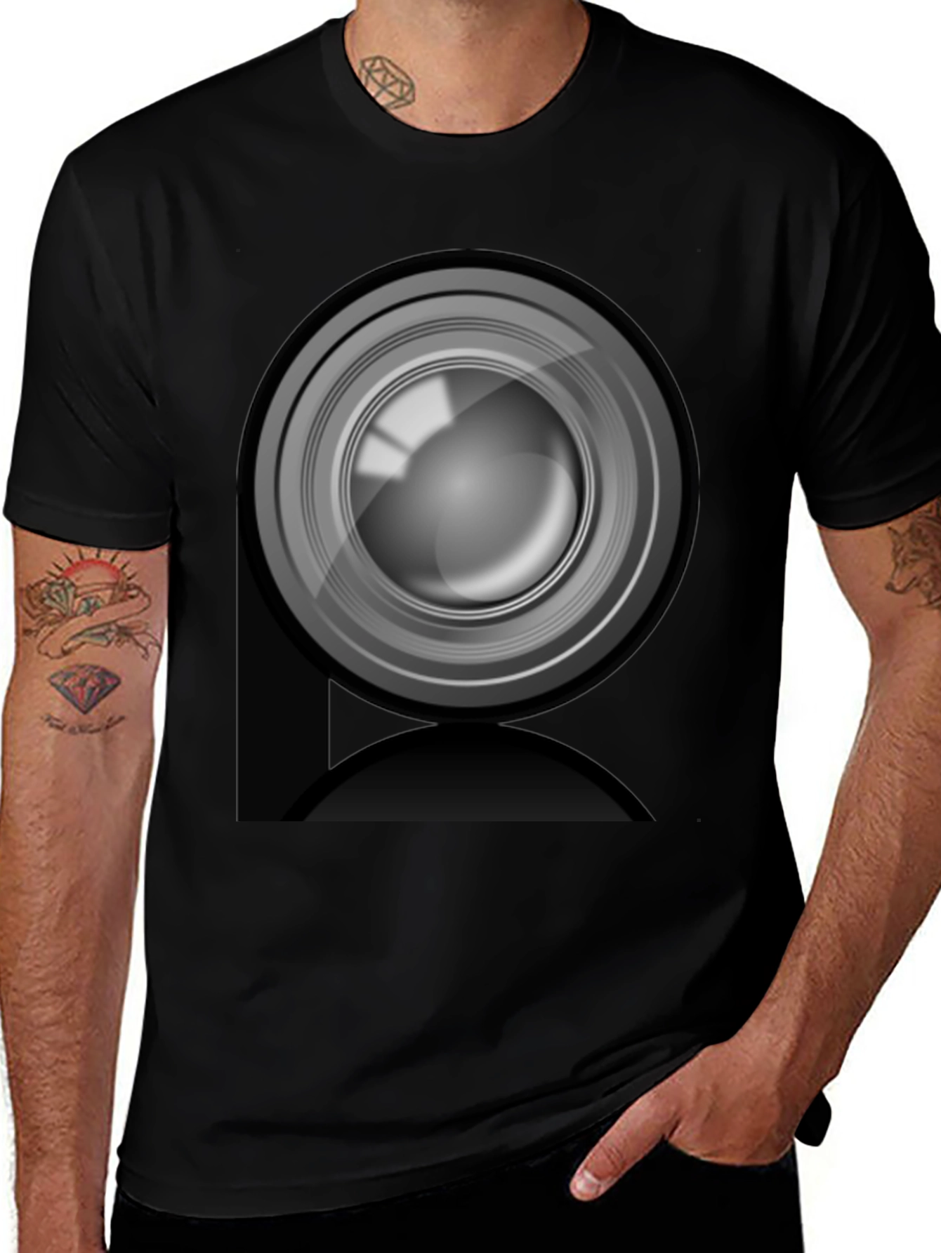 Camera Lens Graphic Print Tee