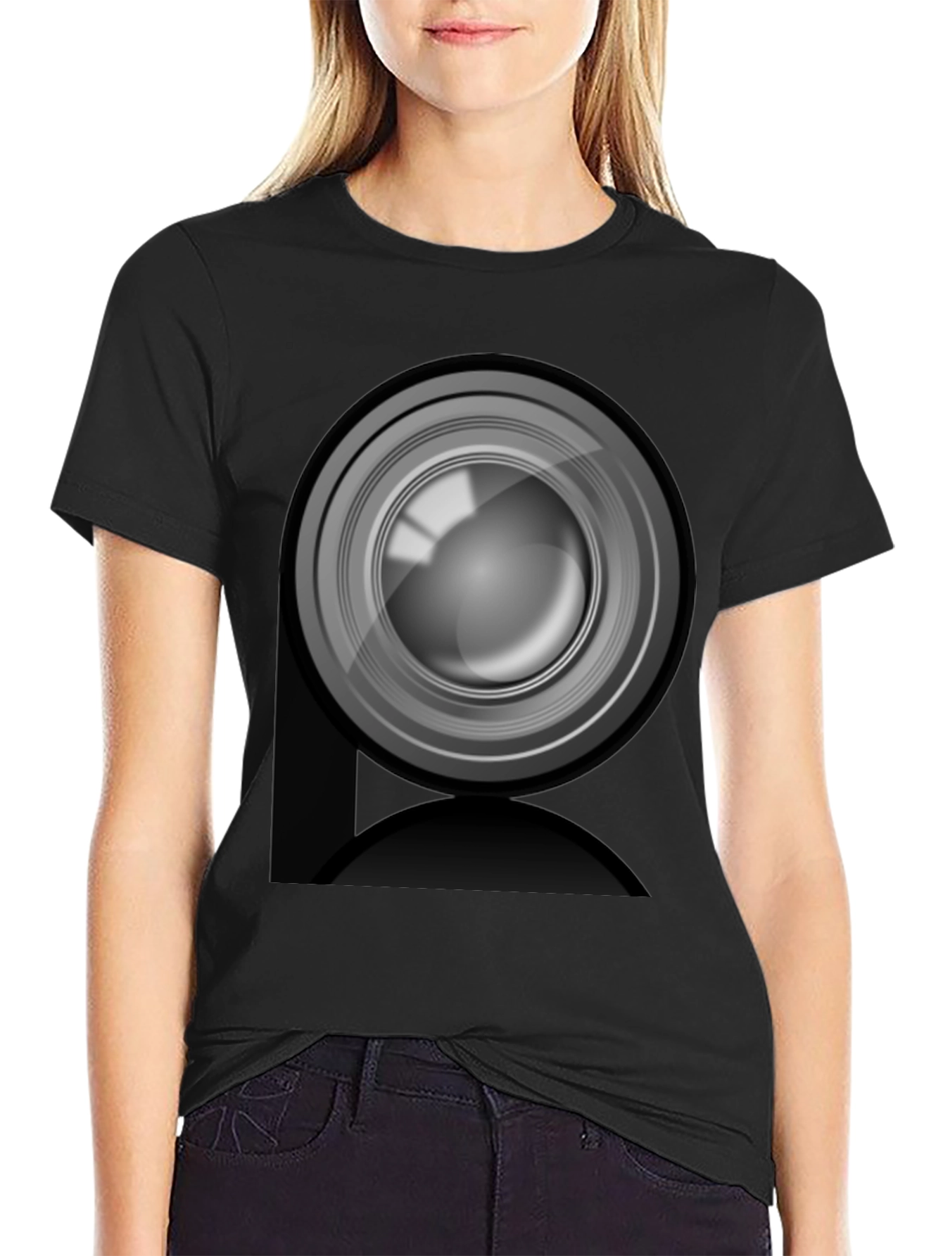 Camera Lens Graphic Print Tee