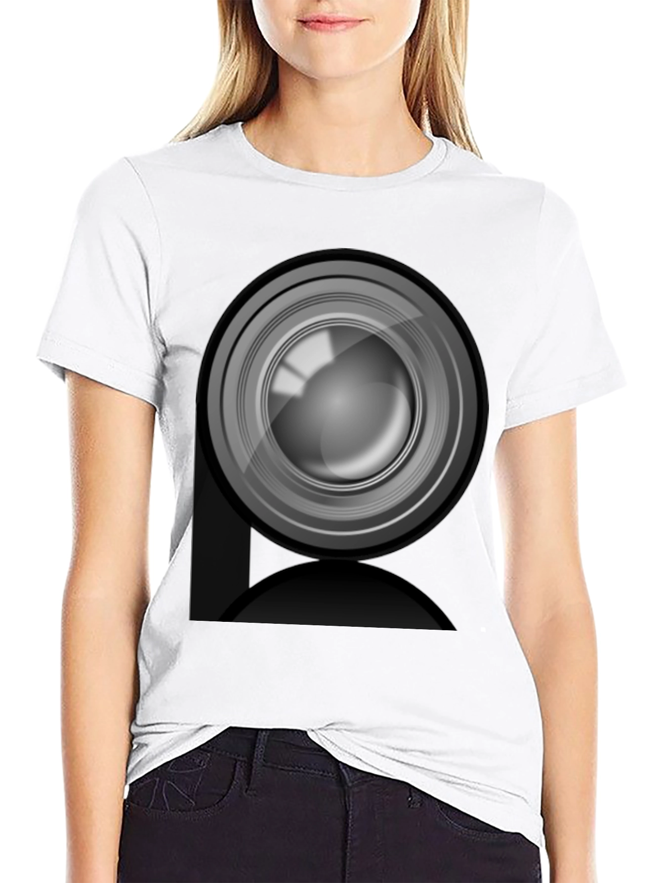 Camera Lens Graphic Print Tee