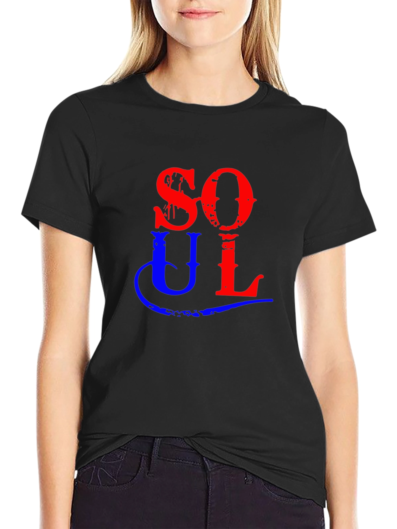 Soul Graphic Tee - Black Cotton Shirt