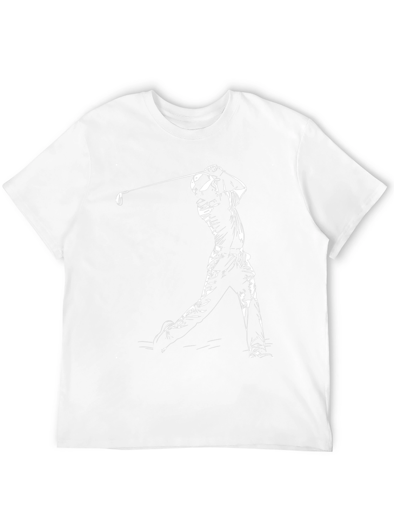 Golf Swing Graphic Tee - Black Cotton Blend