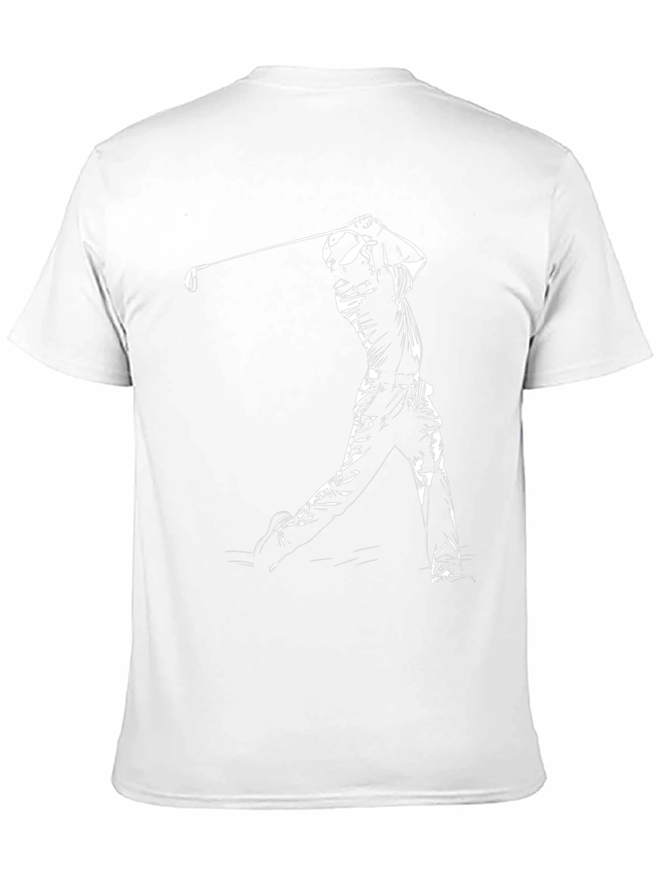 Golf Swing Graphic Tee - Black Cotton Blend