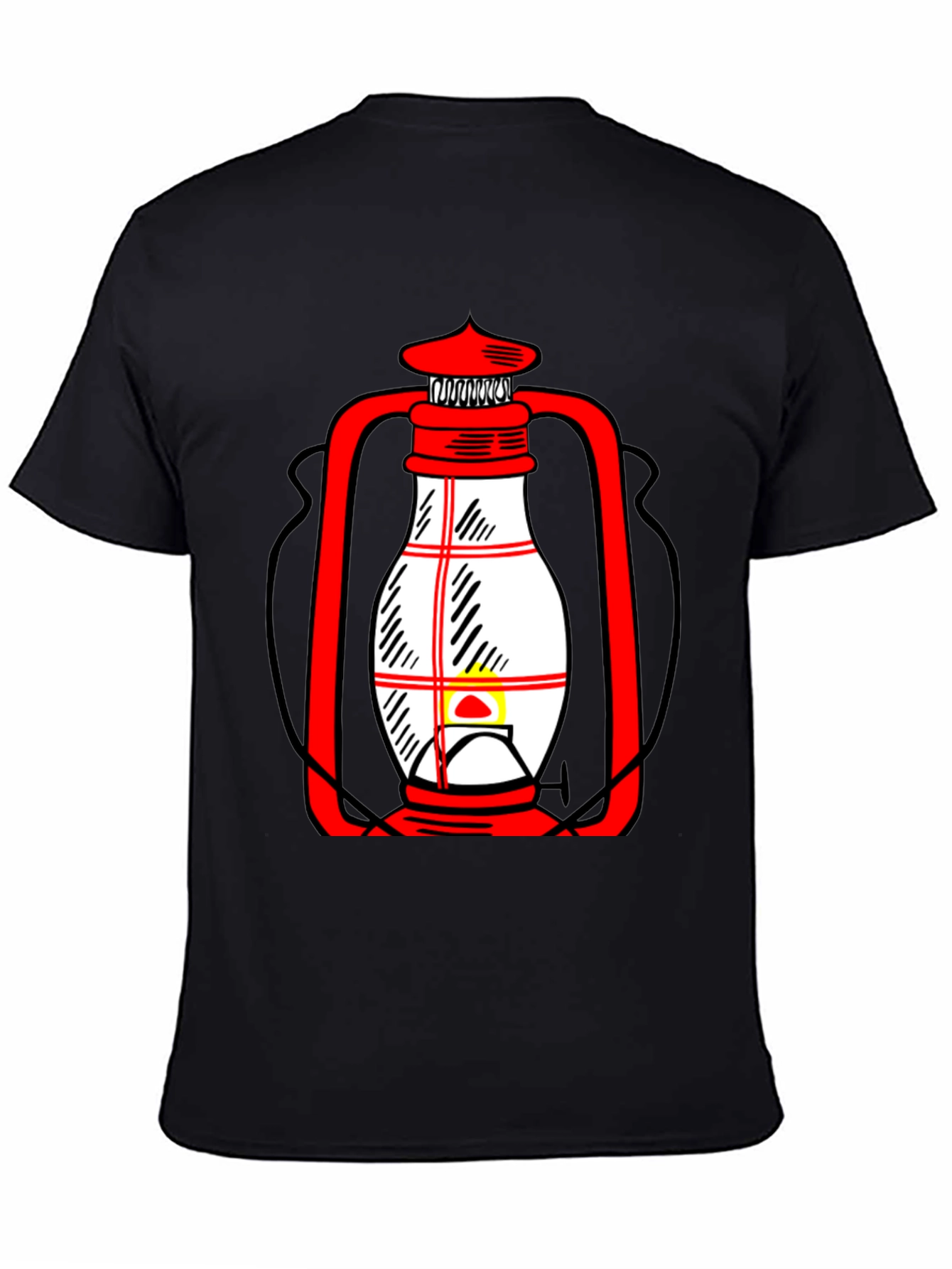 Lantern Graphic T-Shirt - Black Casual Tee