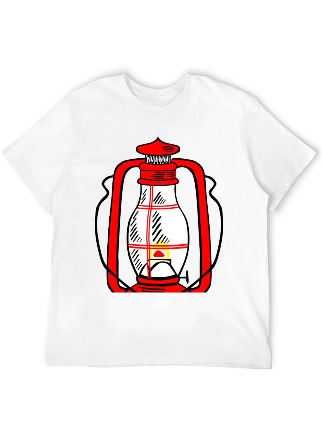 Lantern Graphic T-Shirt - Black Casual Tee