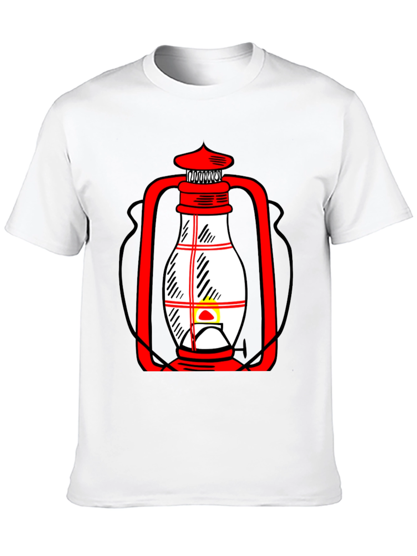 Lantern Graphic T-Shirt - Black Casual Tee