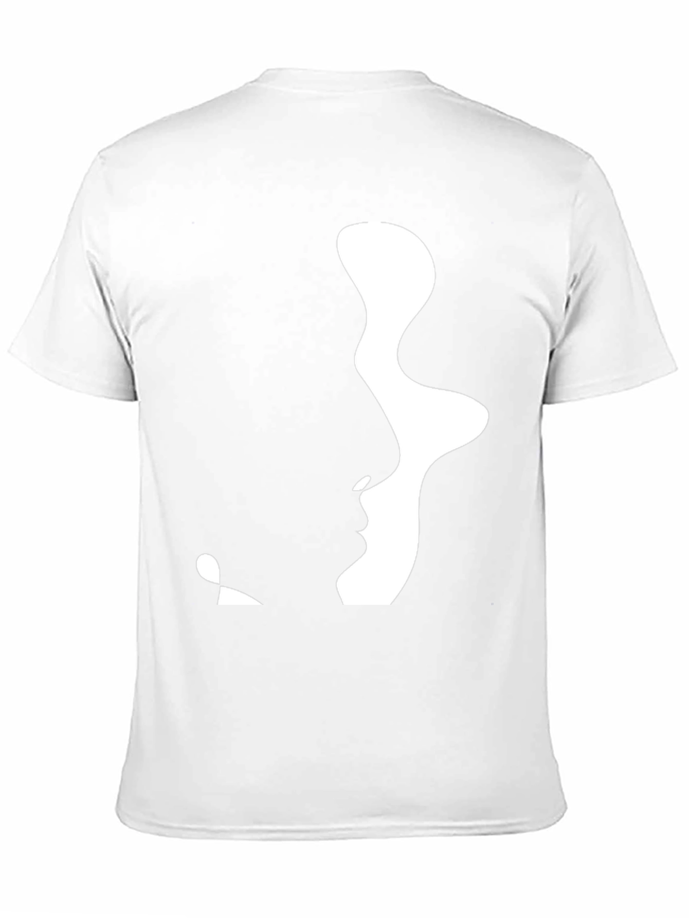 Abstract Faces Graphic Tee - Modern Black T-Shirt