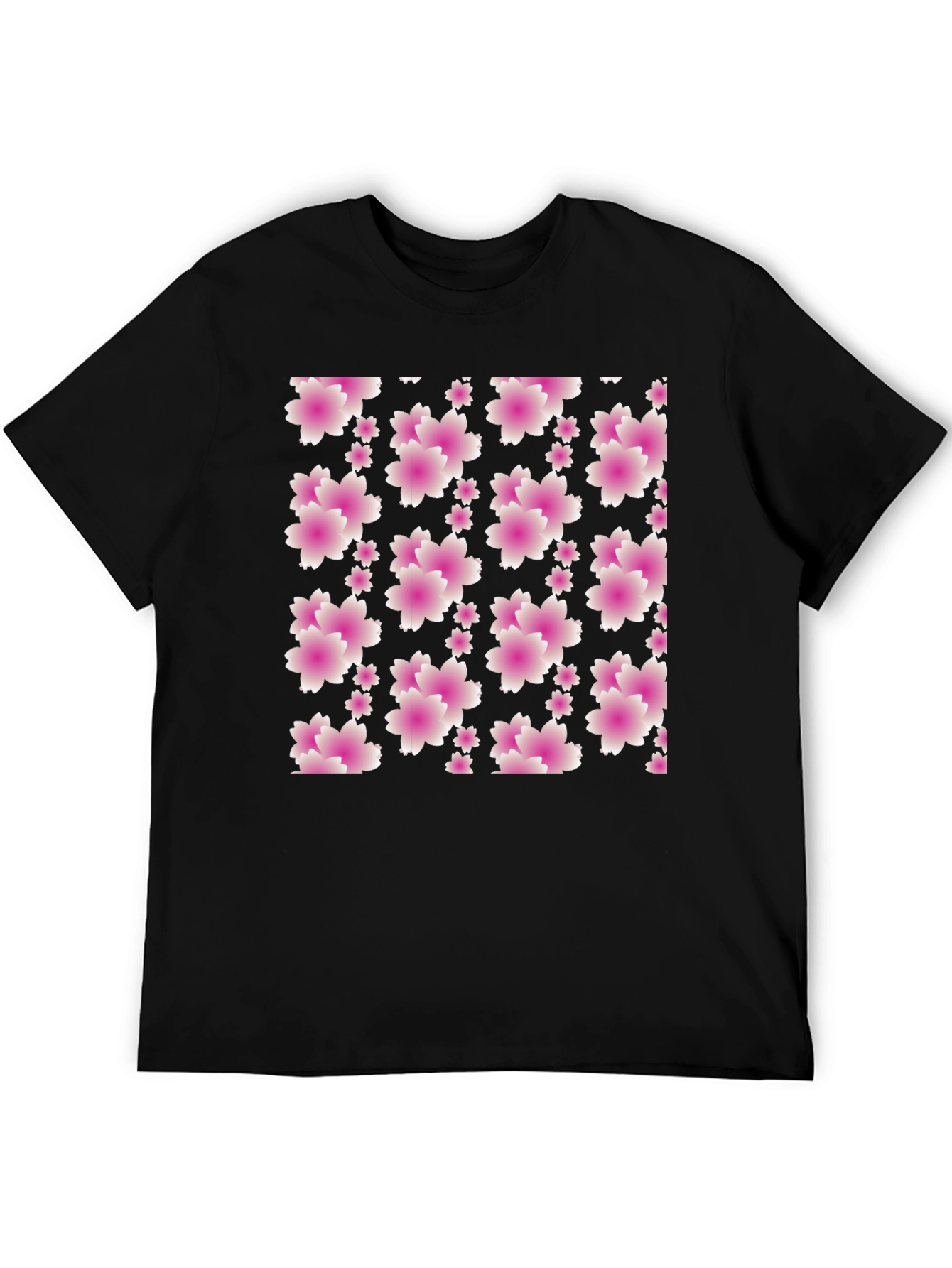 Floral Blossom Black T-Shirt