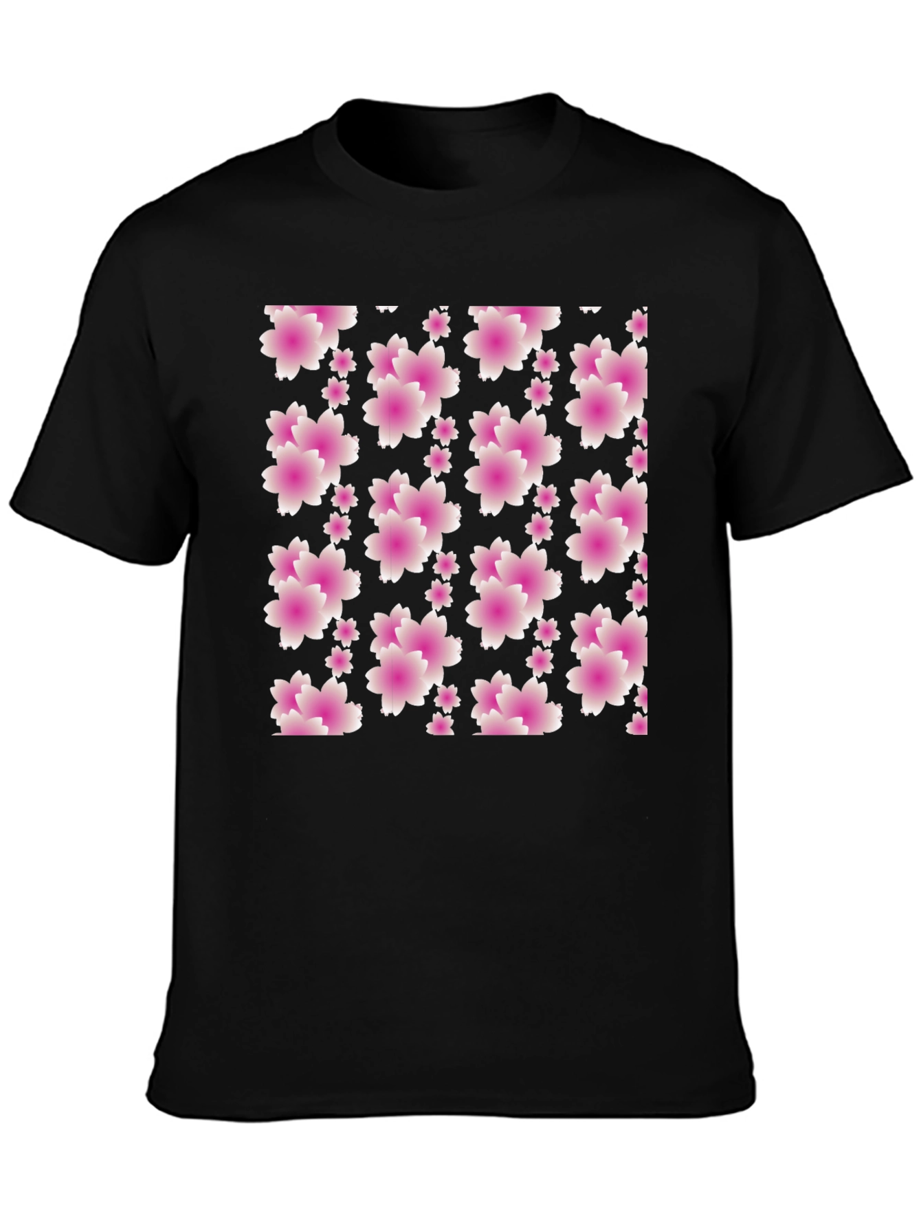 Floral Blossom Black T-Shirt