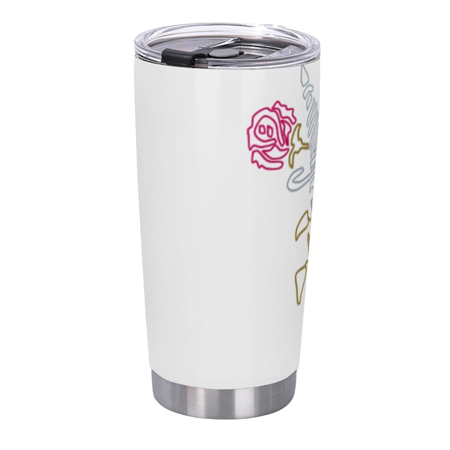 Trendy Graphic Insulated Tumbler - Stainless Steel Leak-Proof Travel Cup