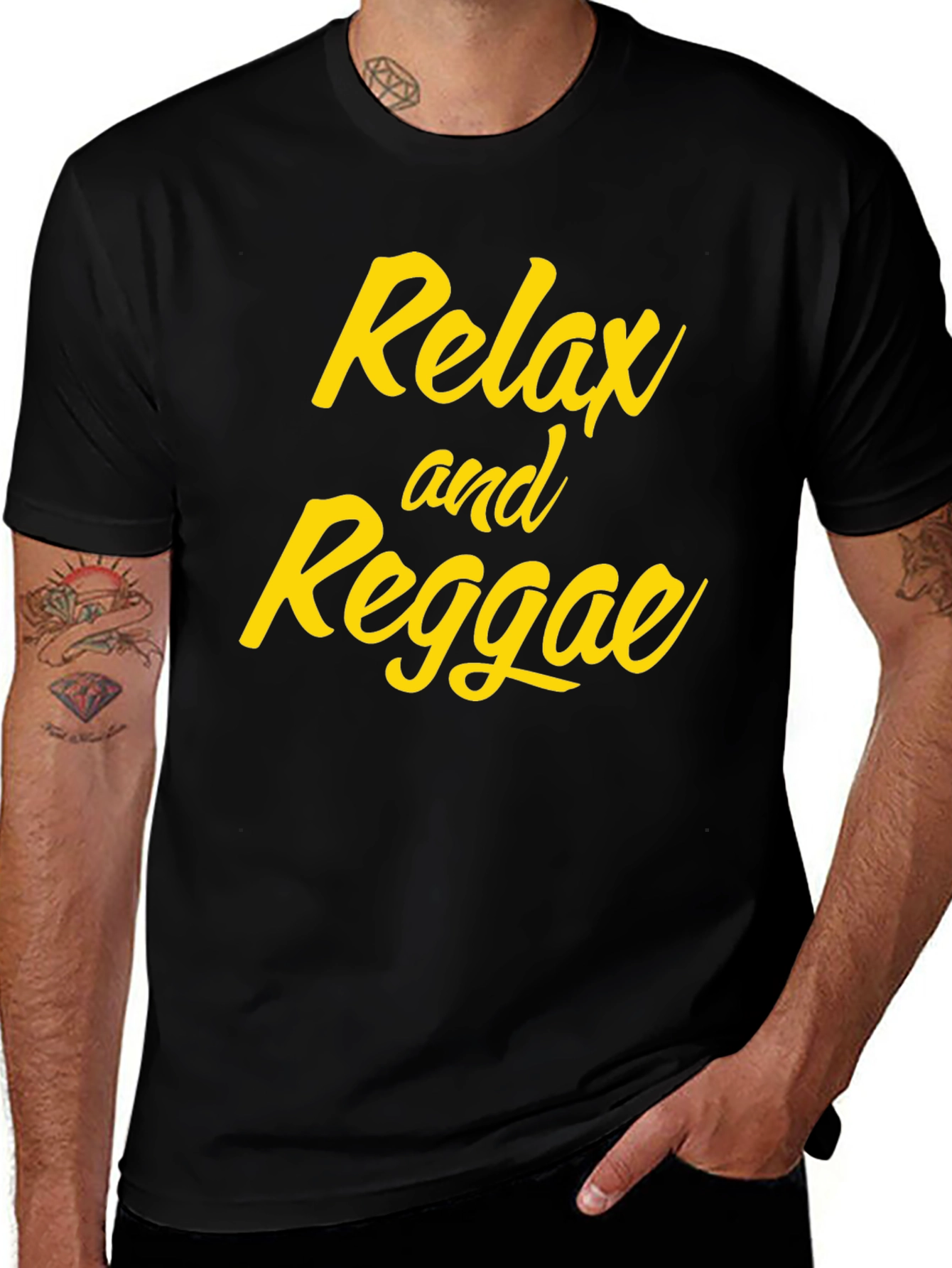 Relax and Reggae Black Graphic Tee