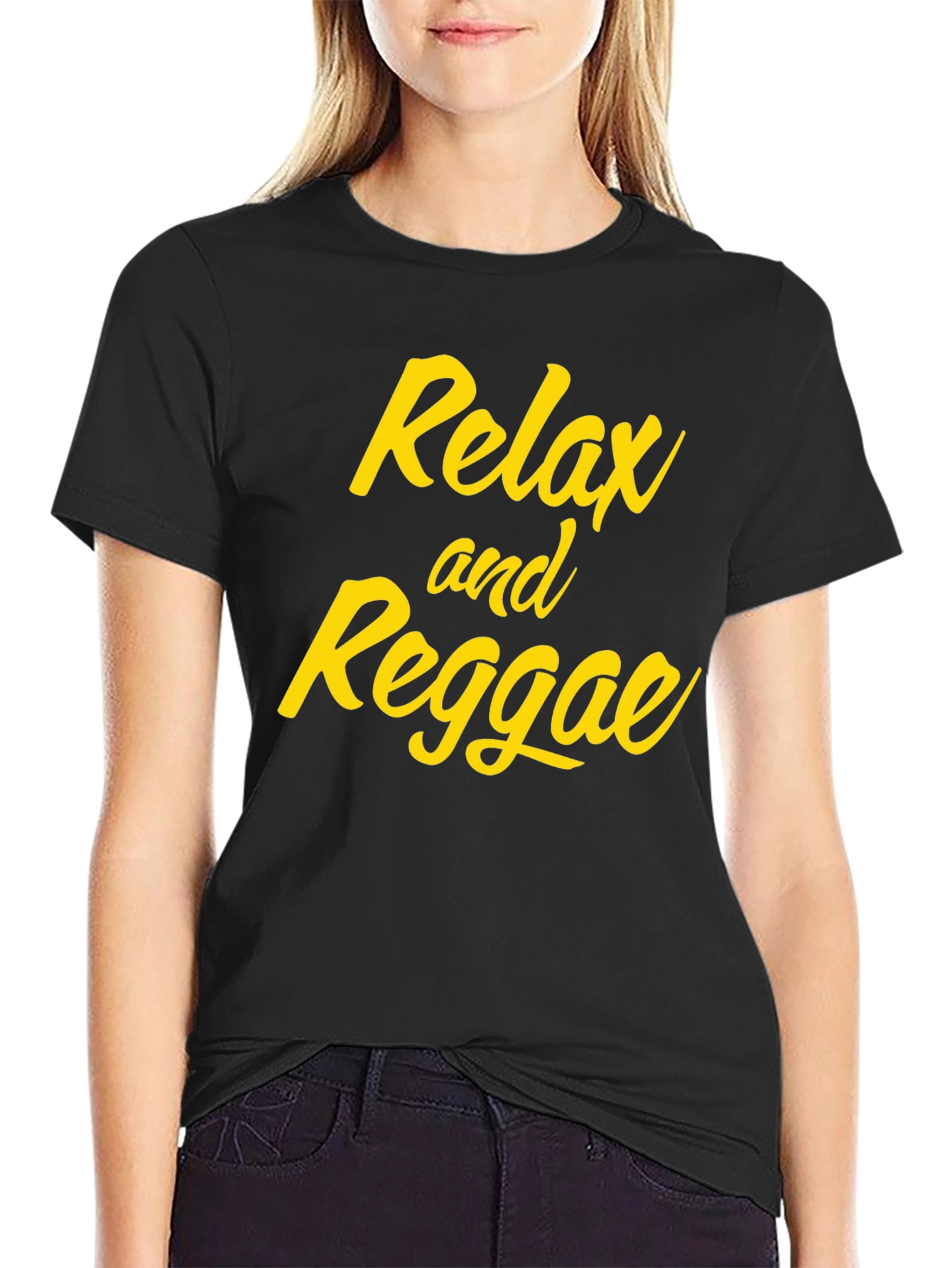 Relax and Reggae Black Graphic Tee