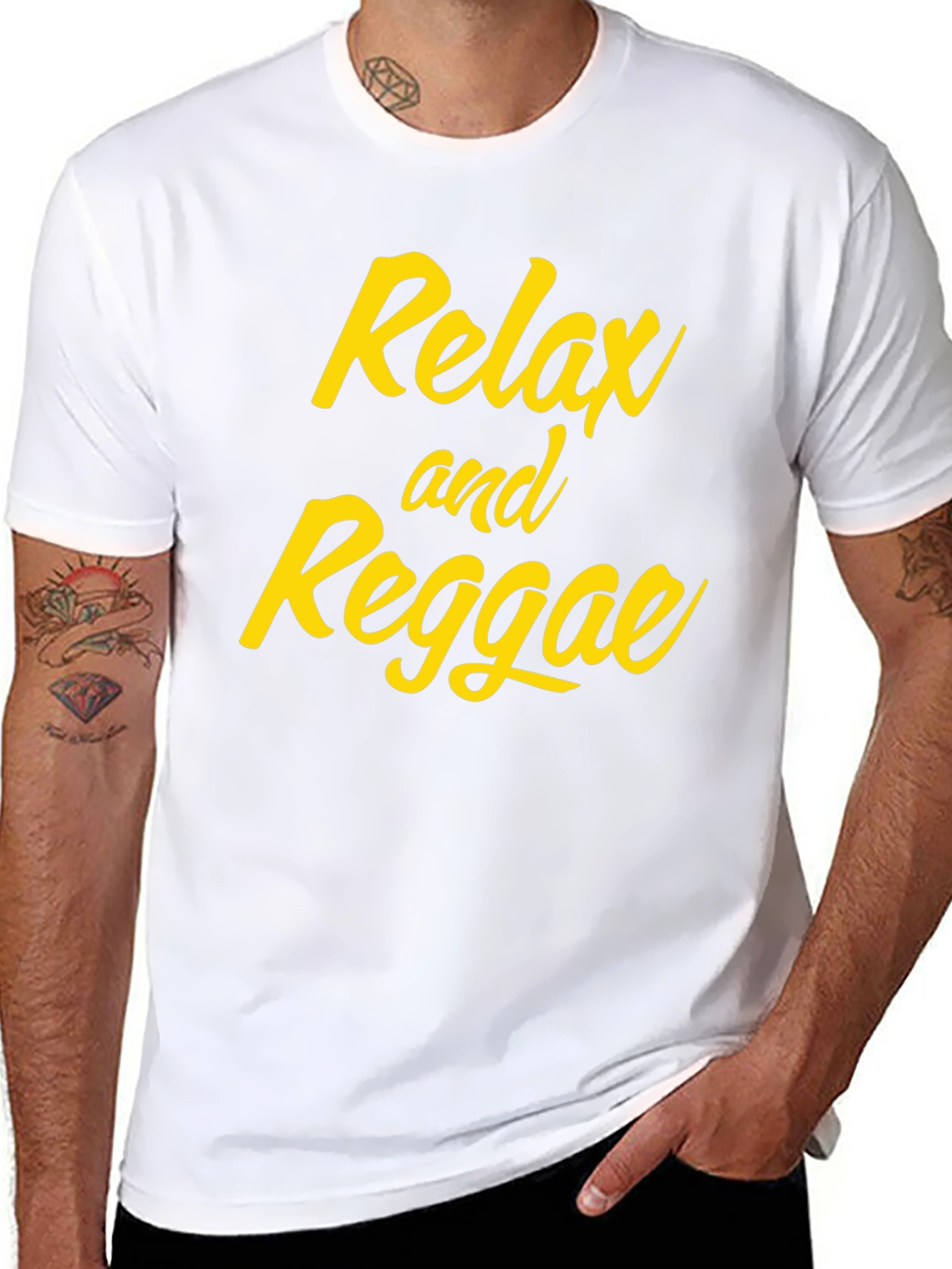 Relax and Reggae Black Graphic Tee