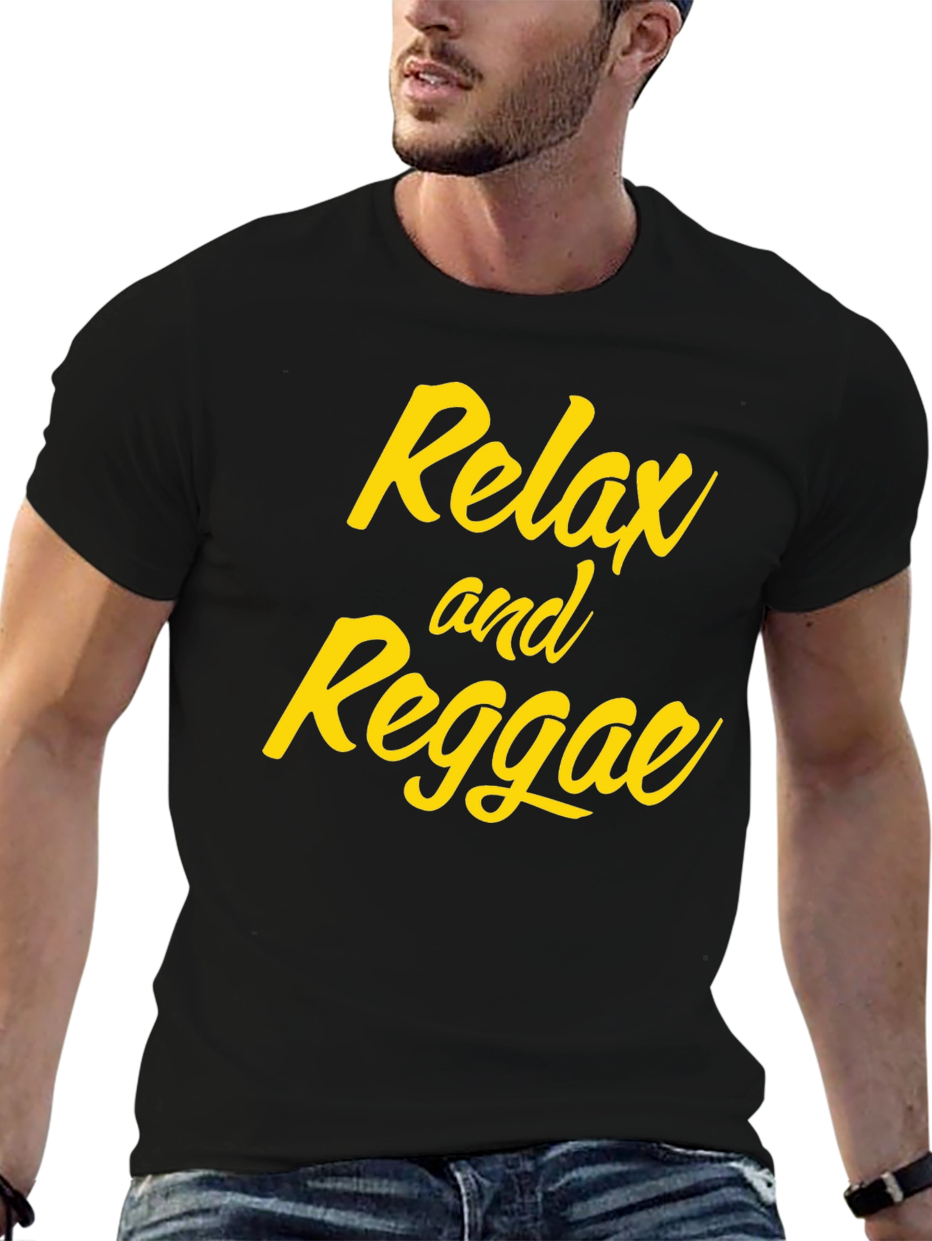 Relax and Reggae Black Graphic Tee