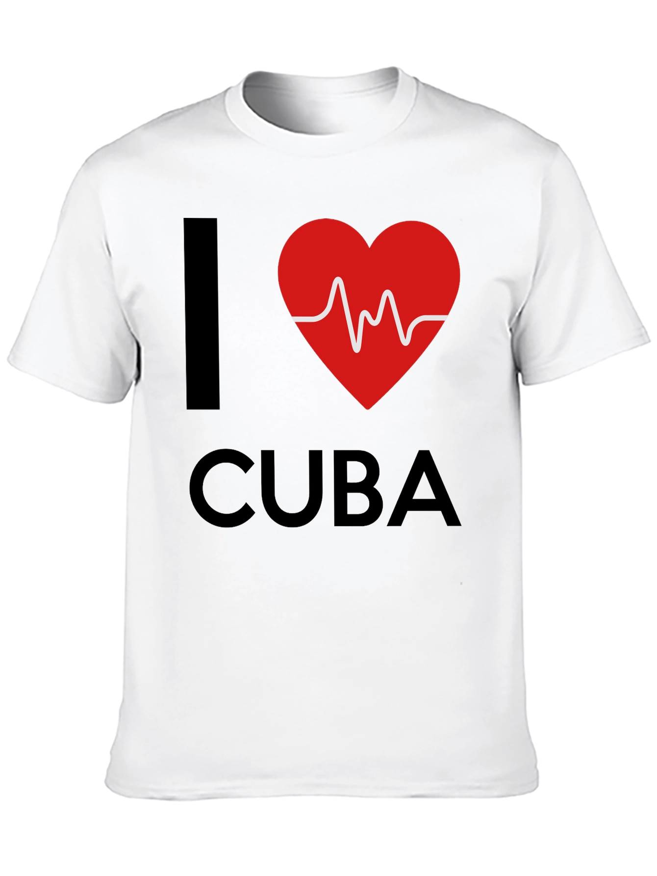 I Love Cuba Heartbeat T-Shirt - Stylish Graphic Tee
