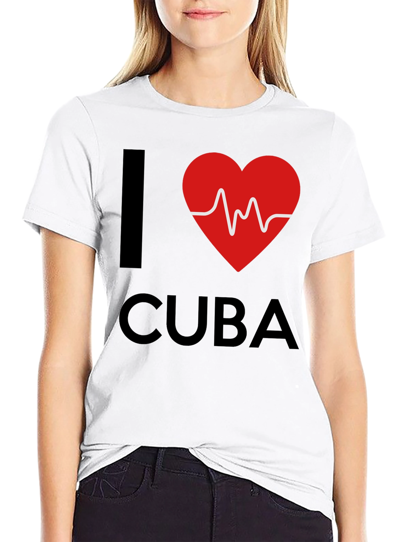 I Love Cuba Heartbeat T-Shirt - Stylish Graphic Tee
