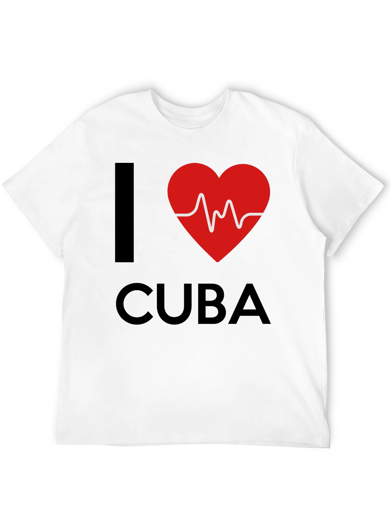 I Love Cuba Heartbeat T-Shirt - Stylish Graphic Tee