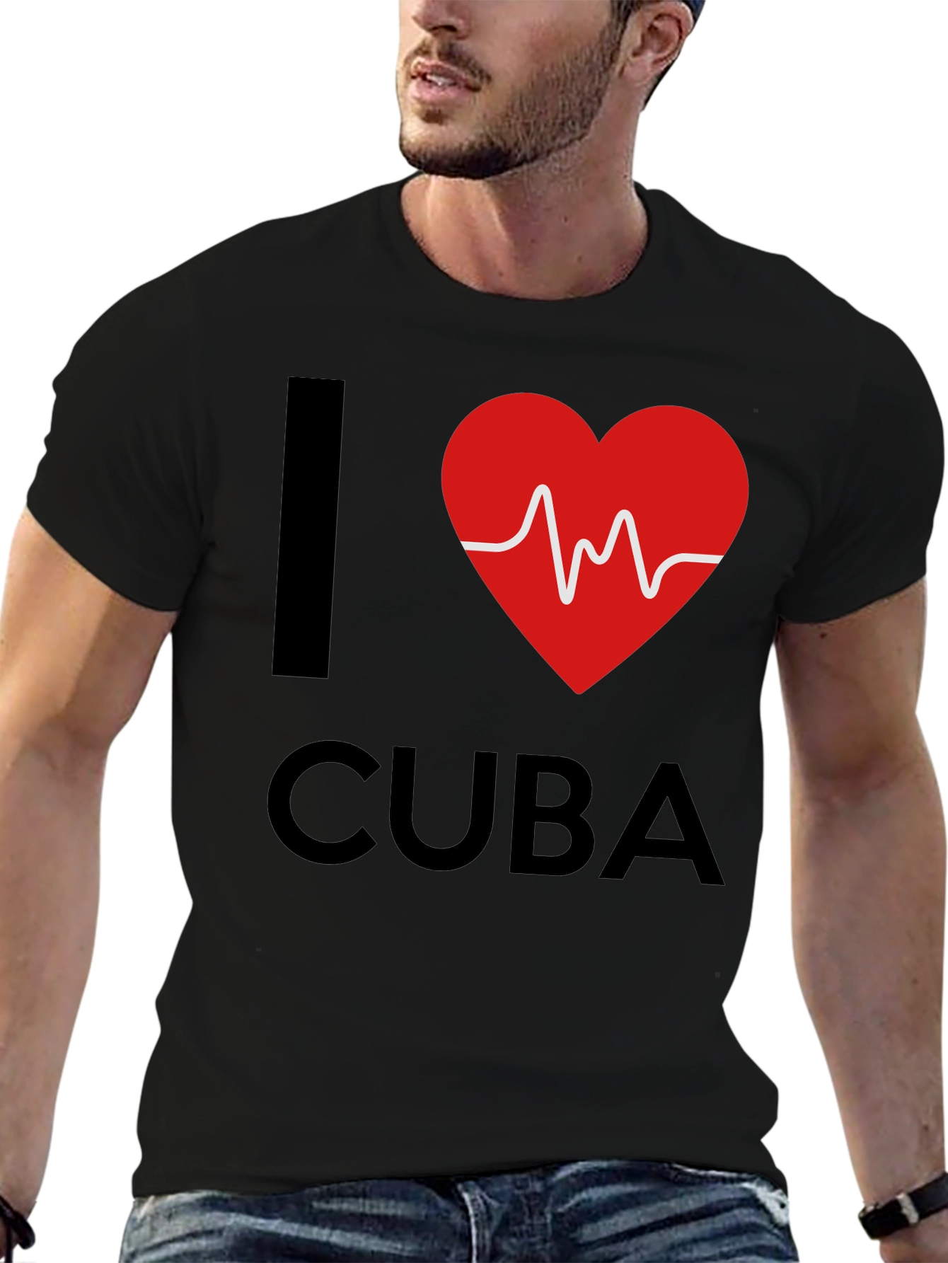 I Love Cuba Heartbeat T-Shirt - Stylish Graphic Tee