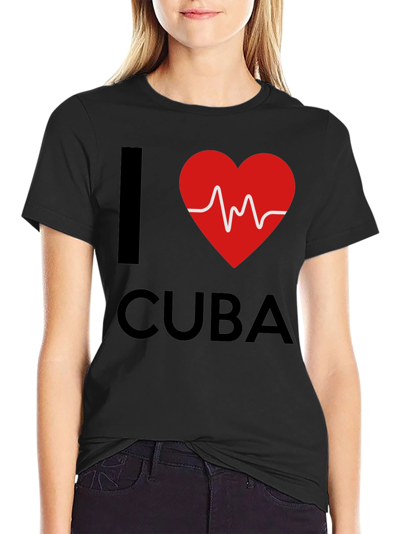 I Love Cuba Heartbeat T-Shirt - Stylish Graphic Tee
