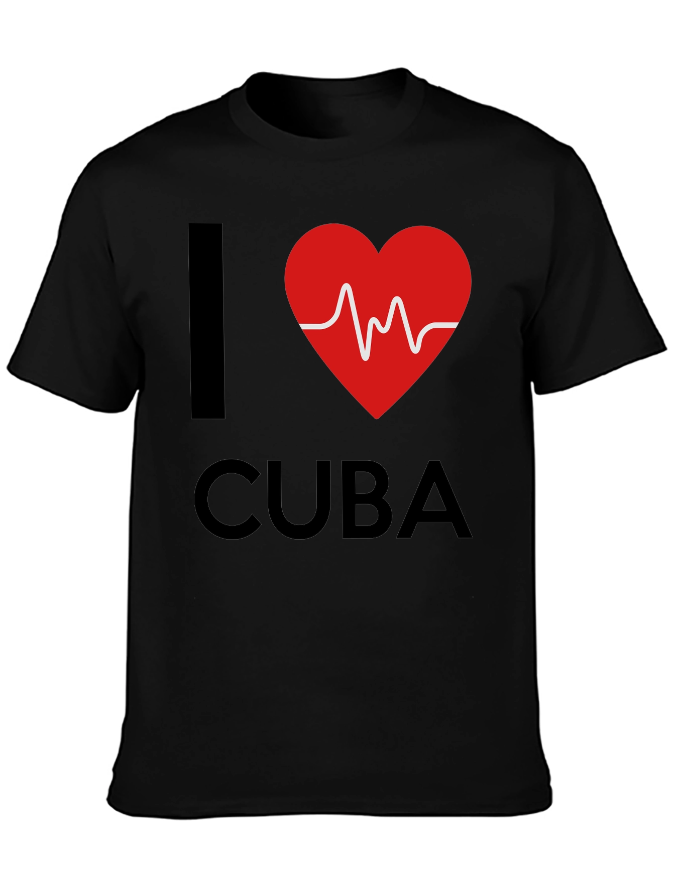 I Love Cuba Heartbeat T-Shirt - Stylish Graphic Tee