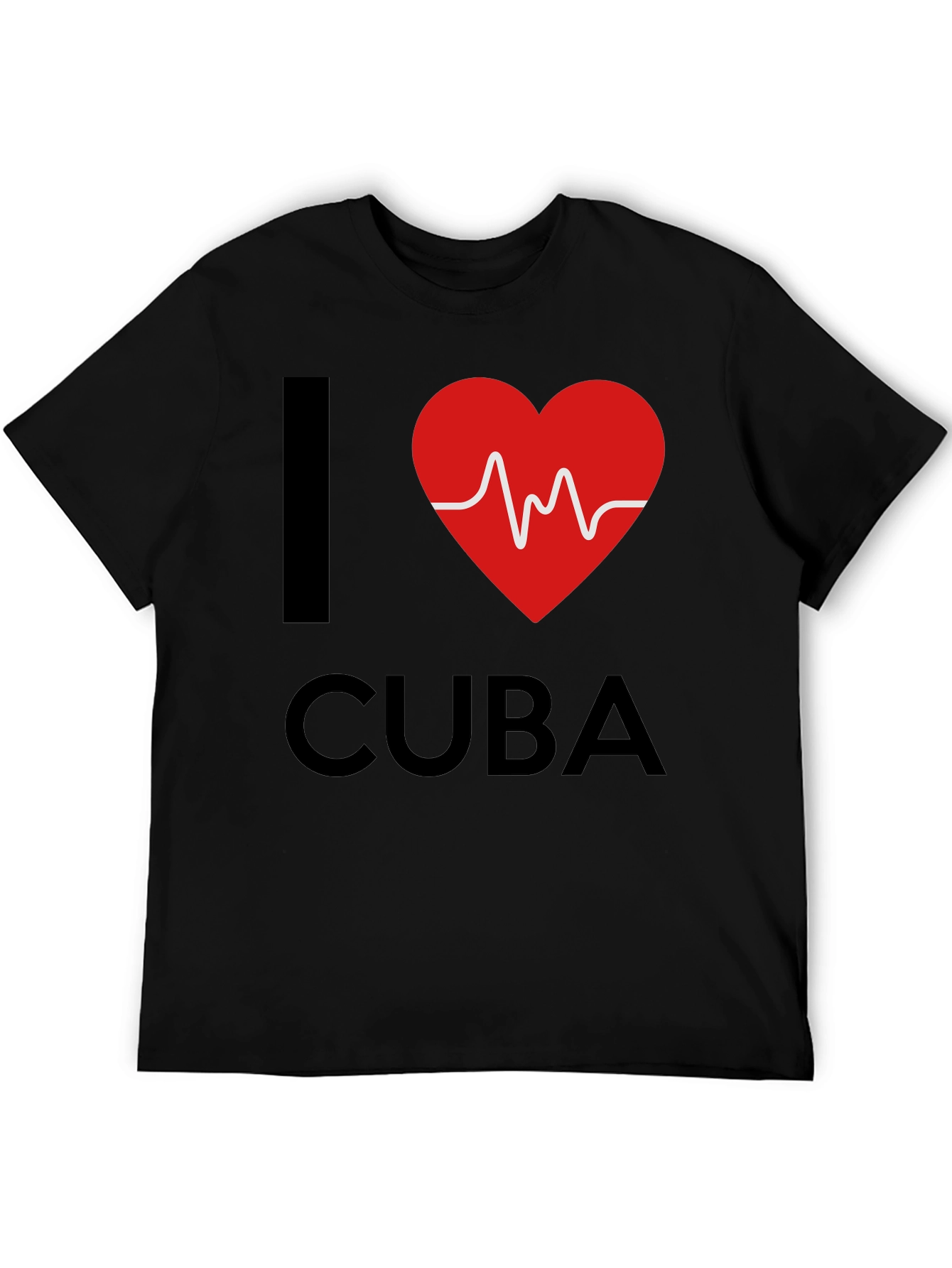 I Love Cuba Heartbeat T-Shirt - Stylish Graphic Tee