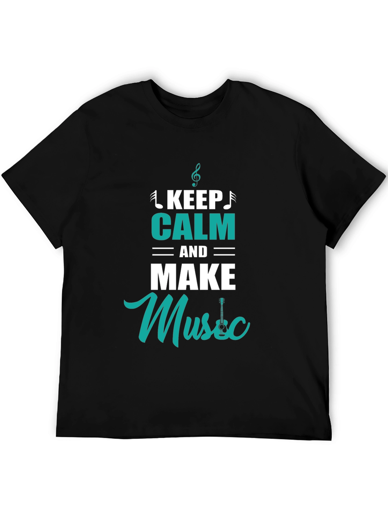Keep Calm and Make Music Black T-Shirt