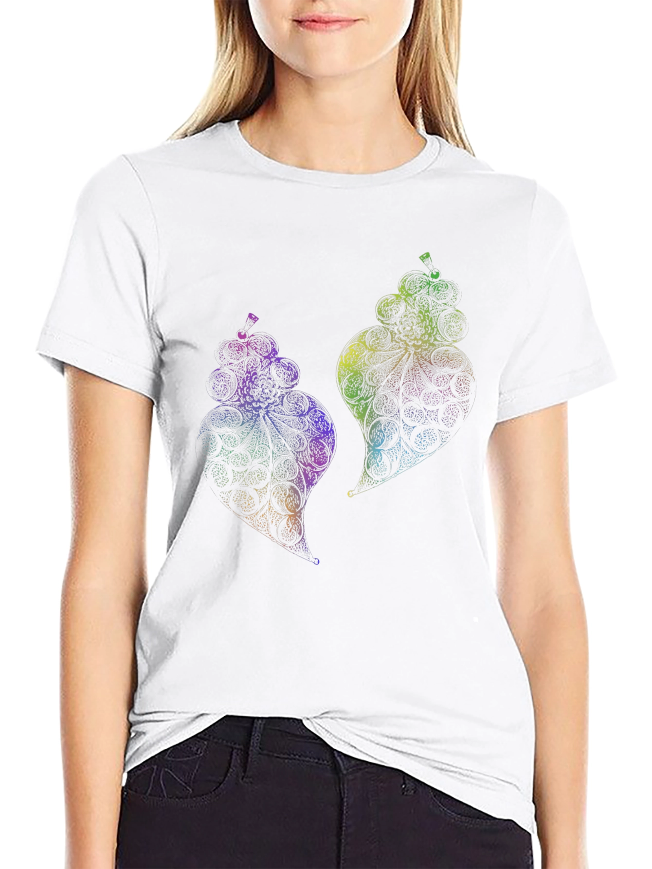 Psychedelic Fruit Graphic Black T-Shirt