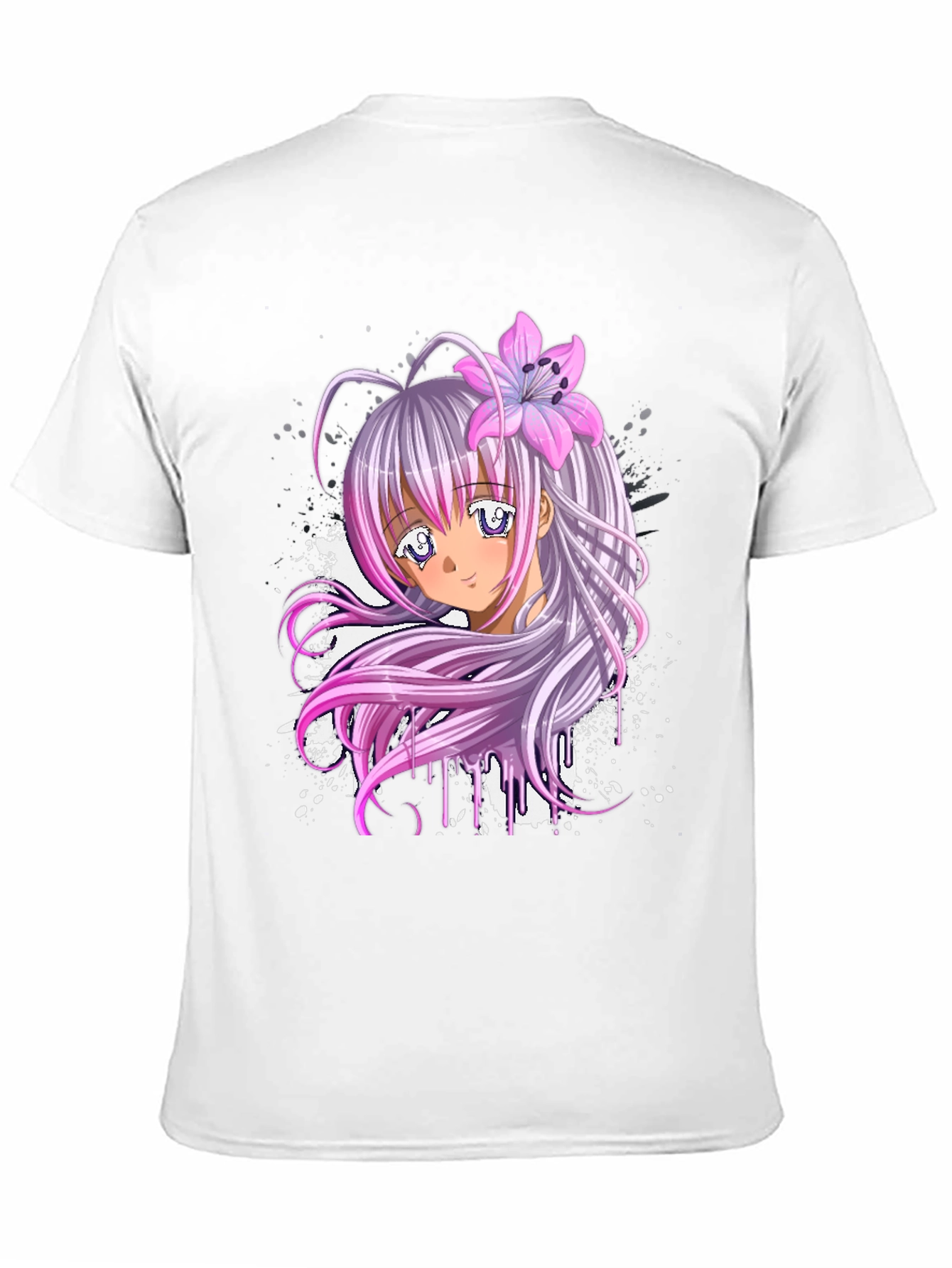 Anime Girl Graphic Black T-Shirt