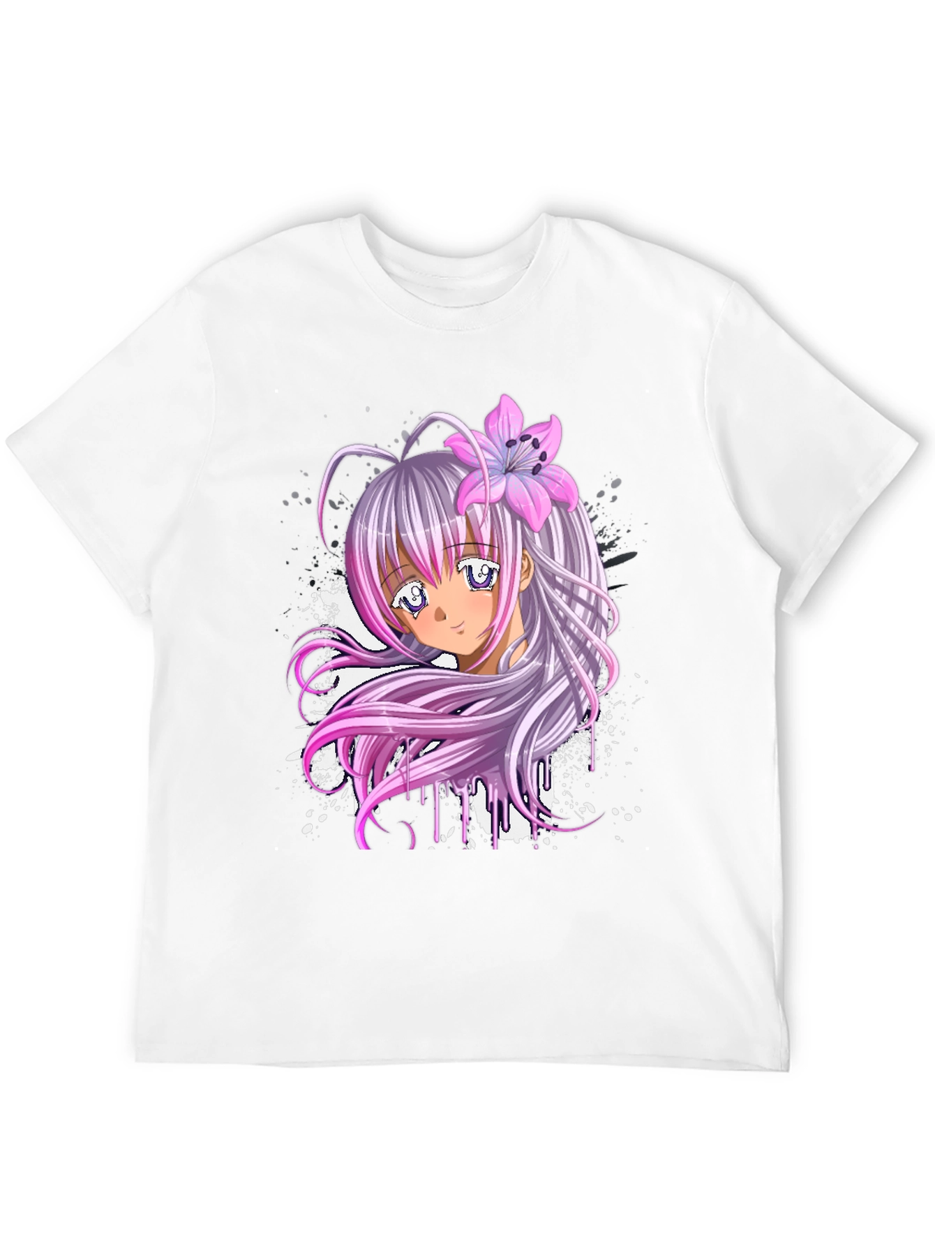 Anime Girl Graphic Black T-Shirt
