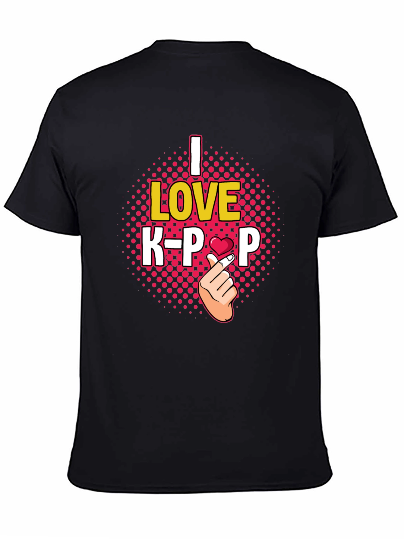 I Love K-Pop T-Shirt - Heart Finger Sign