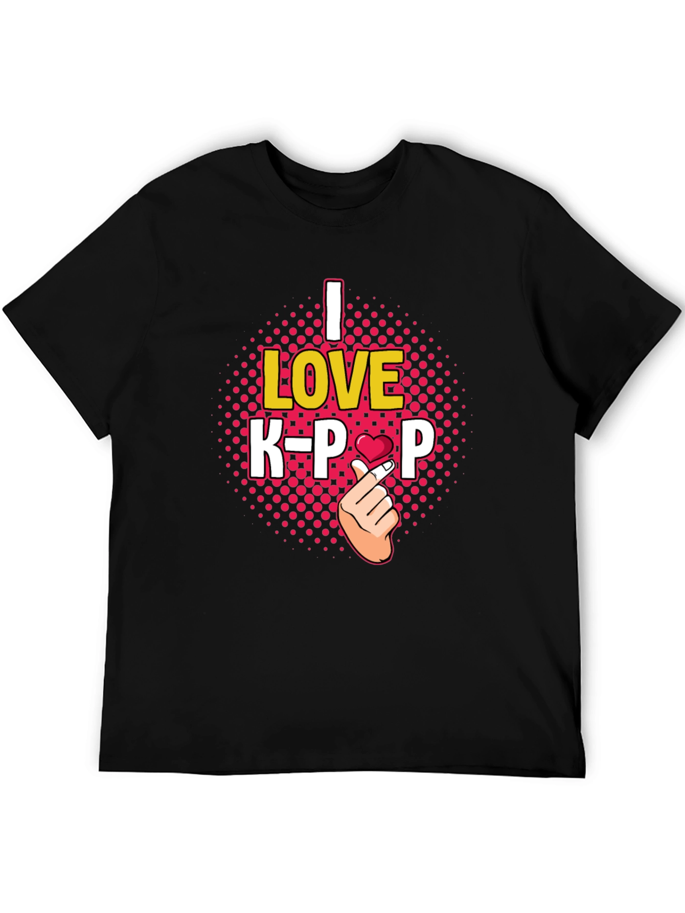 I Love K-Pop T-Shirt - Heart Finger Sign