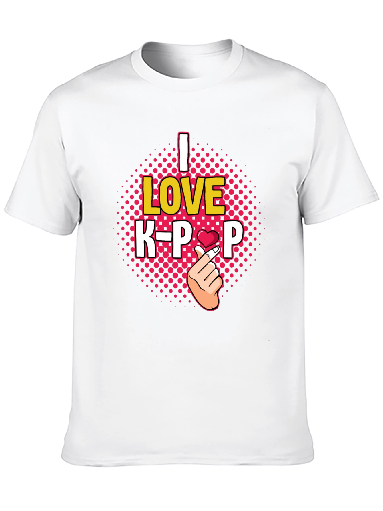 I Love K-Pop T-Shirt - Heart Finger Sign