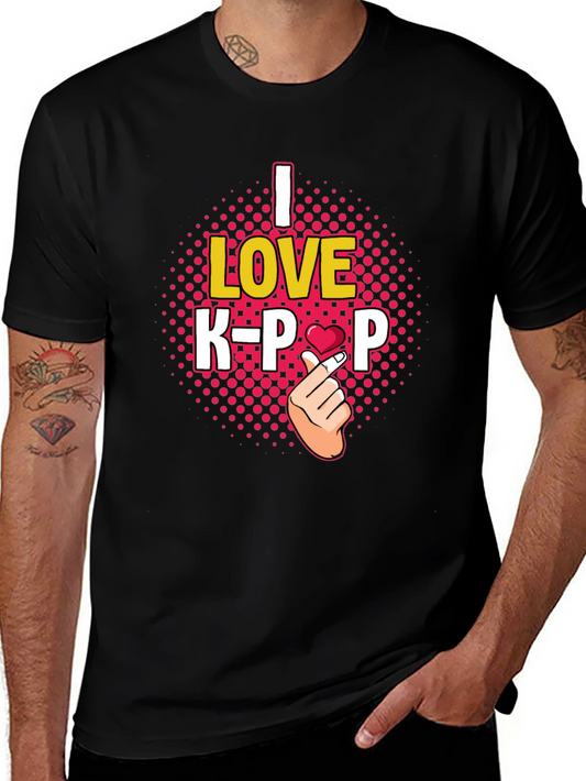 I Love K-Pop T-Shirt - Heart Finger Sign