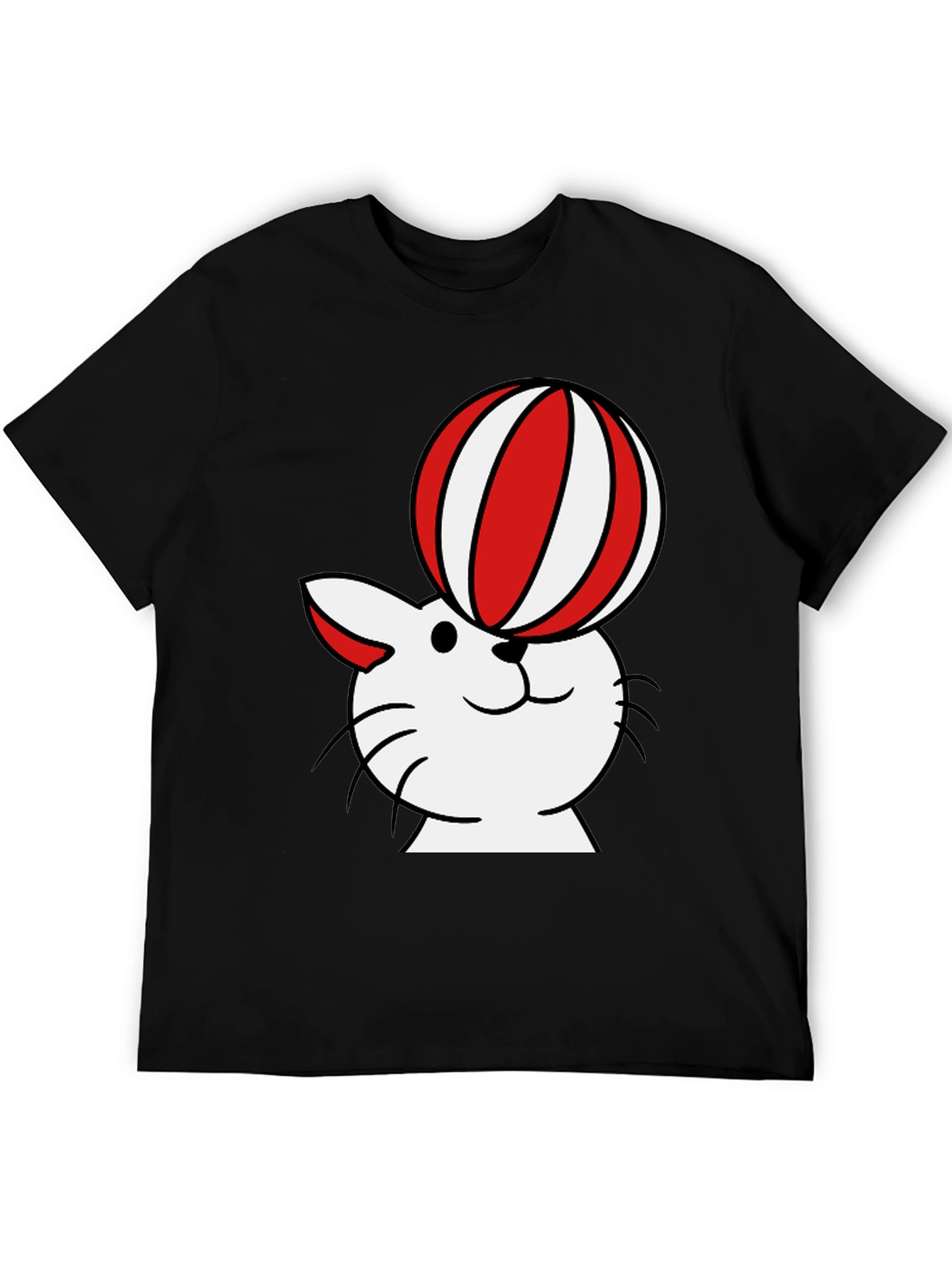 Cat with Ball T-Shirt - Whimsical Design