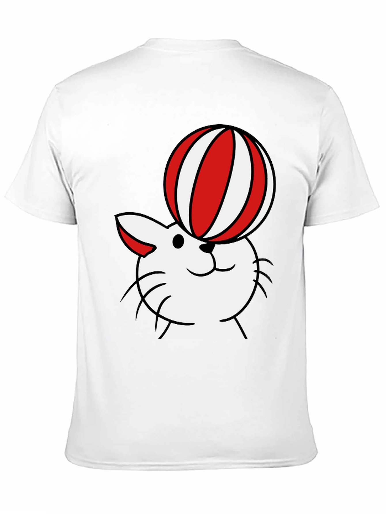 Cat with Ball T-Shirt - Whimsical Design