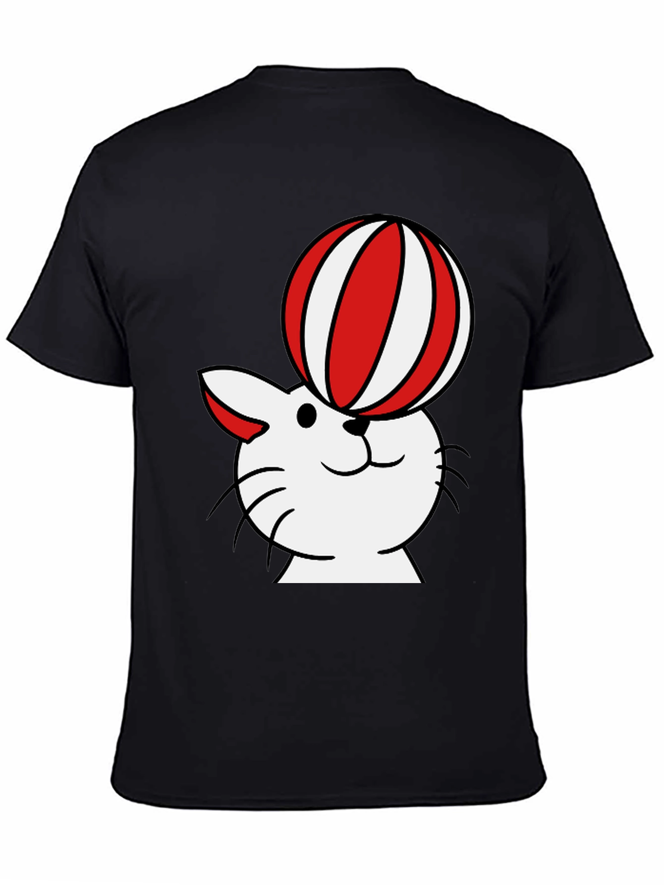 Cat with Ball T-Shirt - Whimsical Design