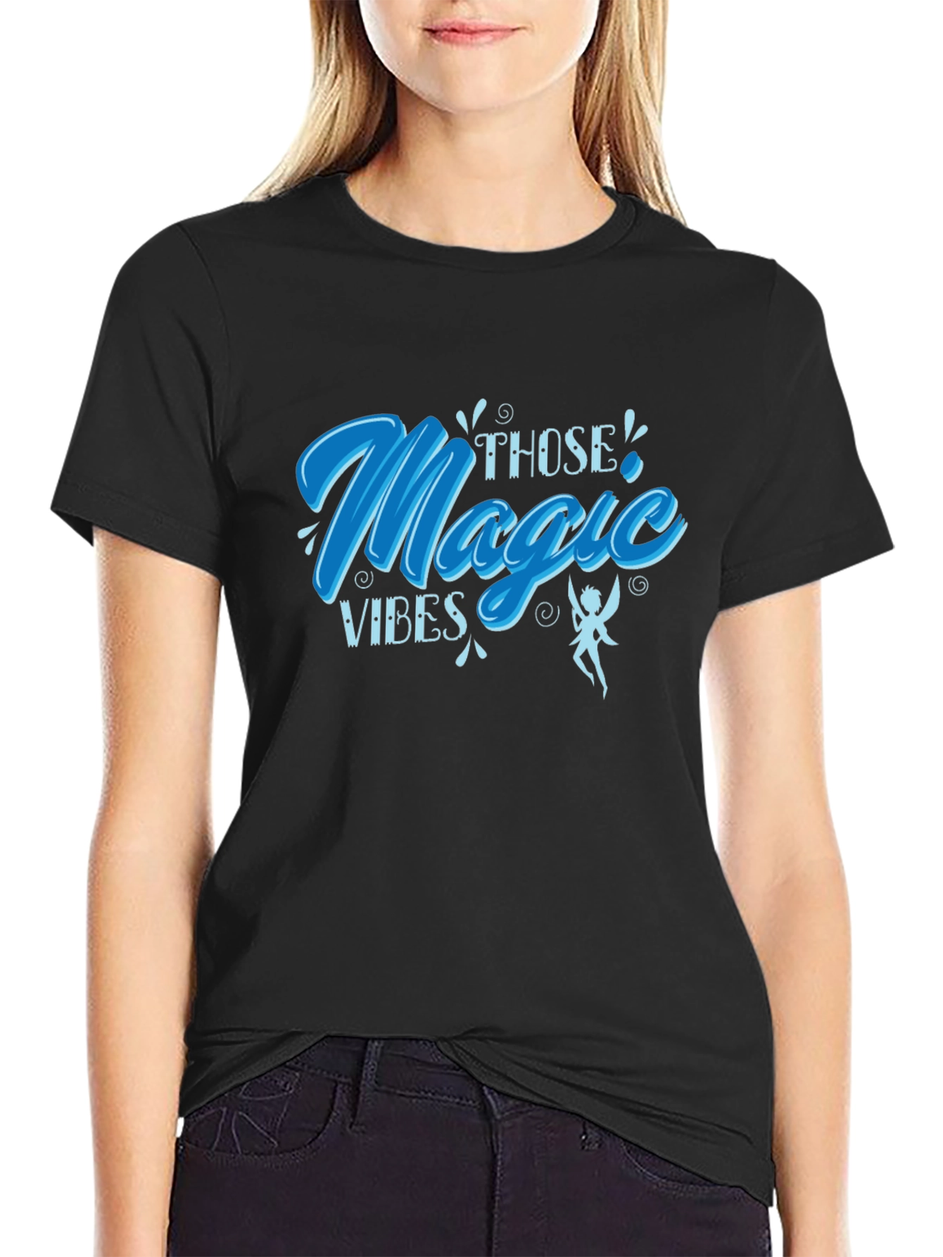 Magic Vibes Graphic Tee - Soft Black T-Shirt
