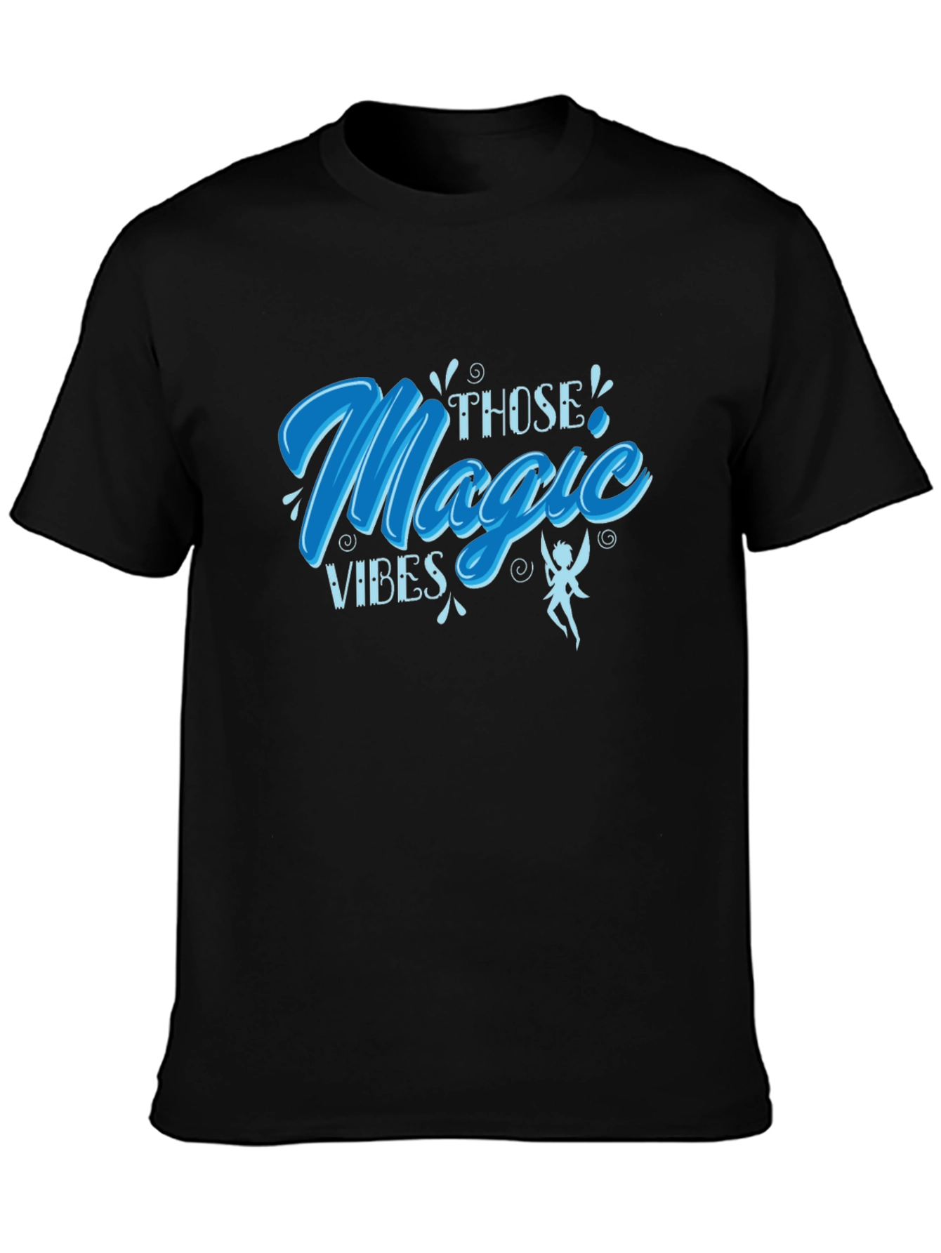 Magic Vibes Graphic Tee - Soft Black T-Shirt