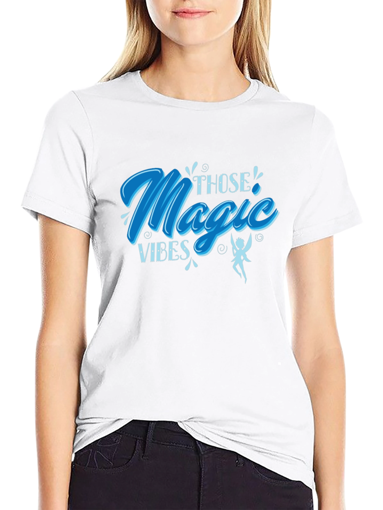 Magic Vibes Graphic Tee - Soft Black T-Shirt