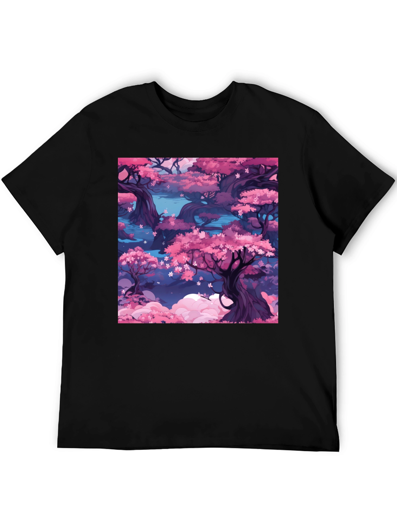 Sakura Blossom T-Shirt: Artistic Floral Design