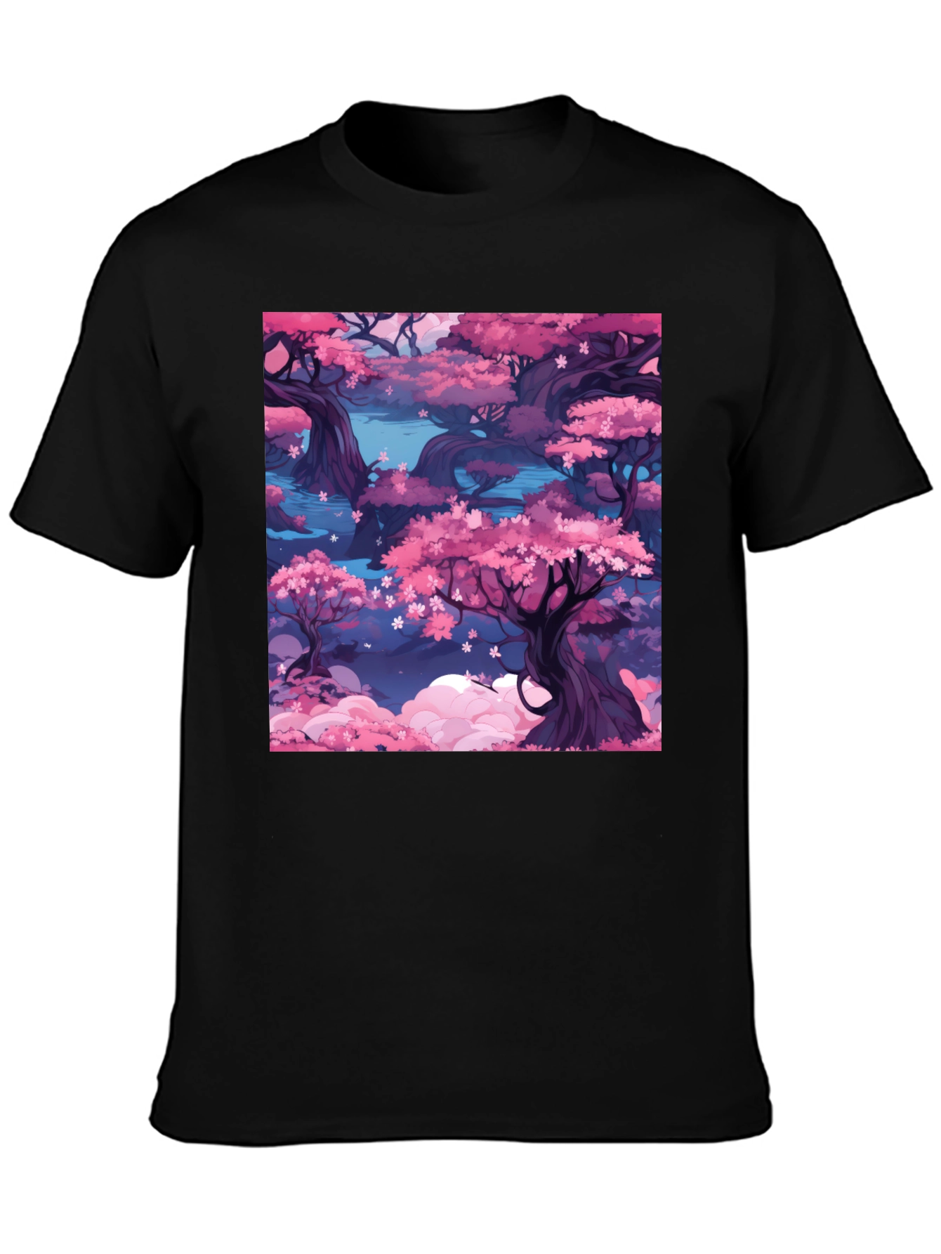 Sakura Blossom T-Shirt: Artistic Floral Design