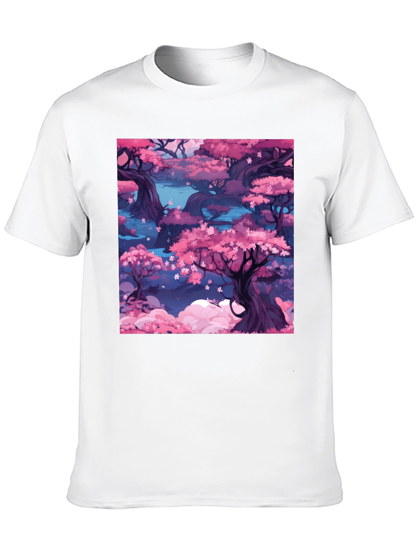Sakura Blossom T-Shirt: Artistic Floral Design