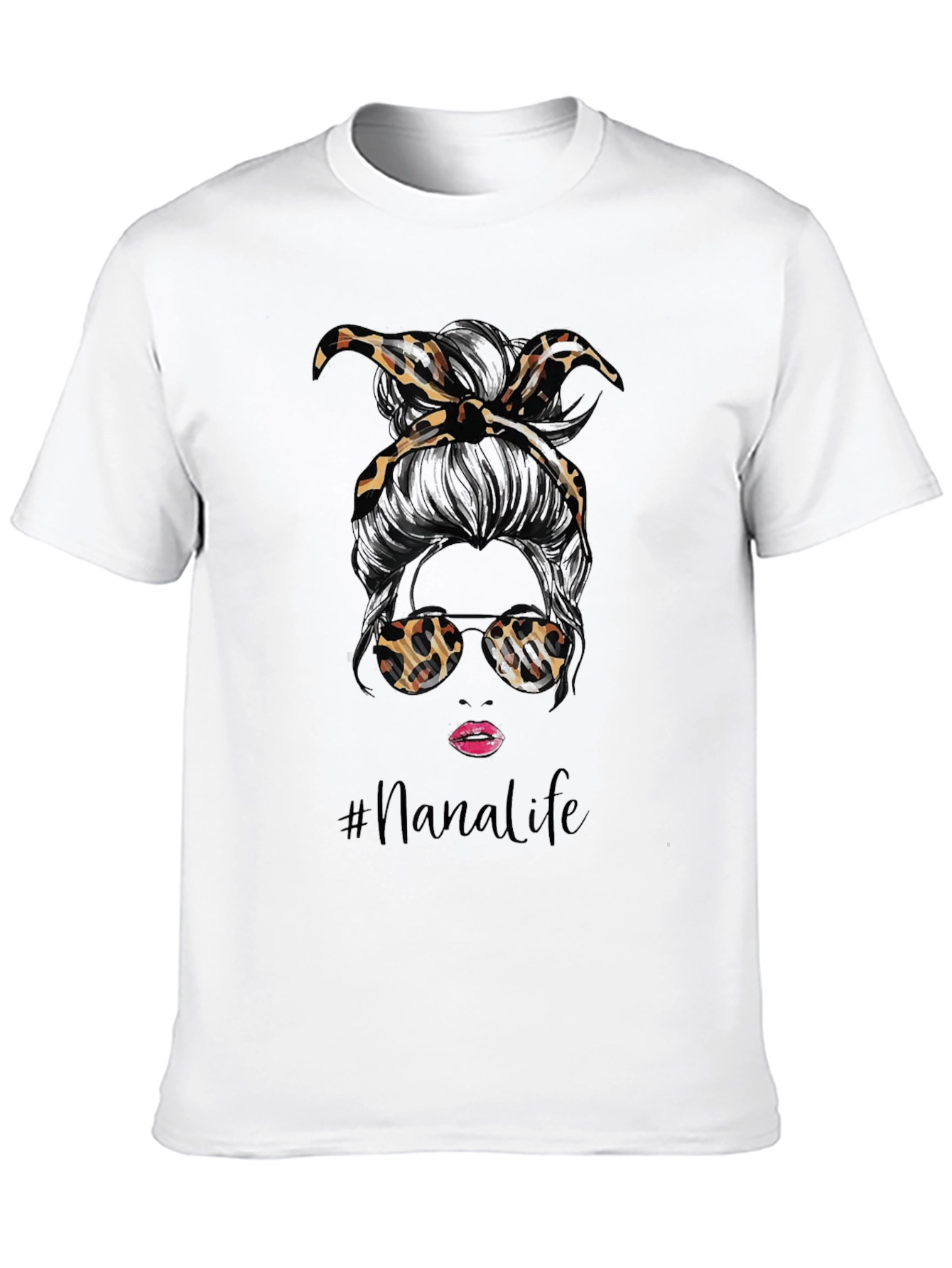 Nana Life Messy Bun T-Shirt