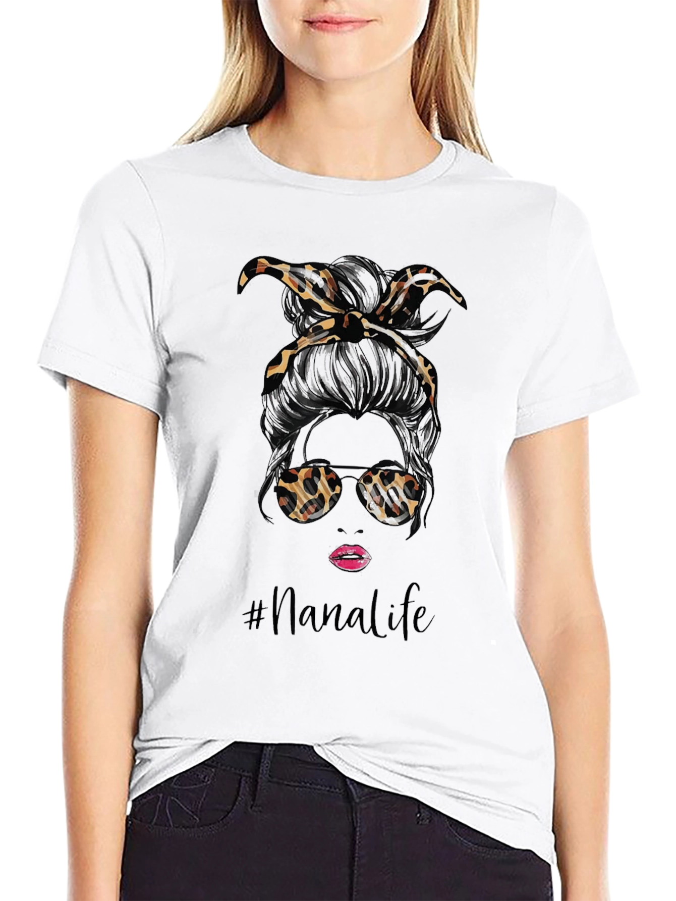 Nana Life Messy Bun T-Shirt