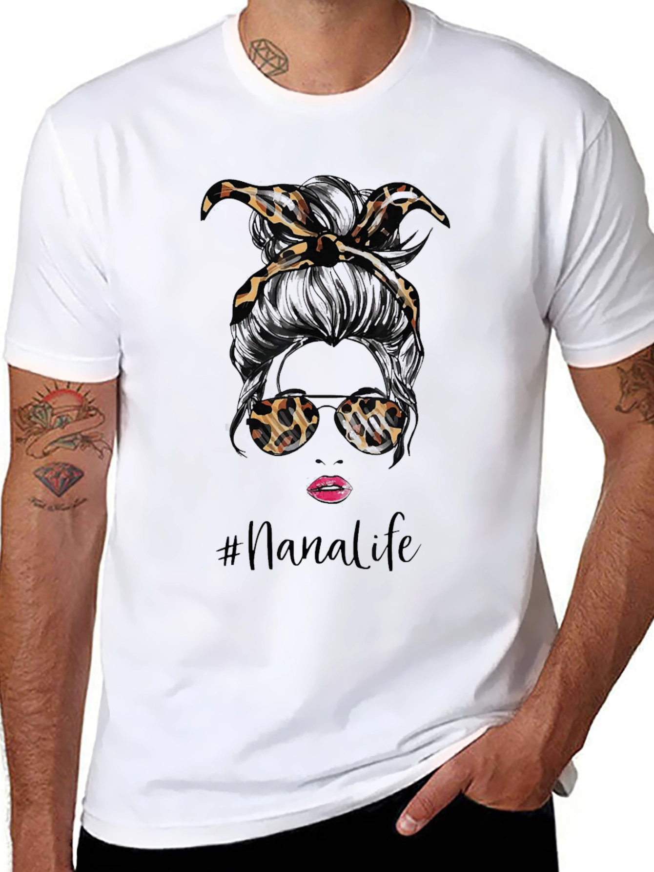Nana Life Messy Bun T-Shirt