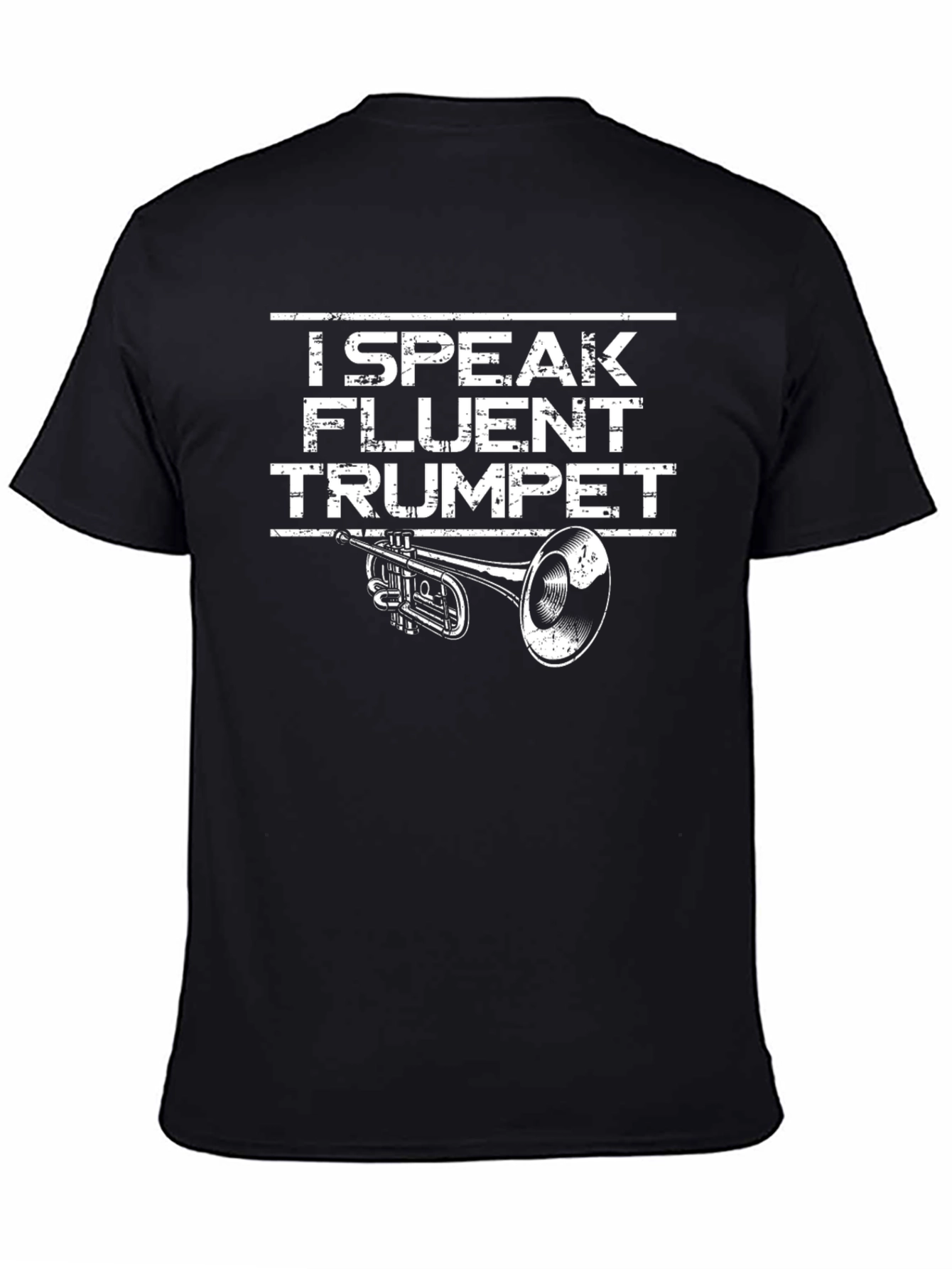 I Speak Fluent Trumpet Black T-Shirt