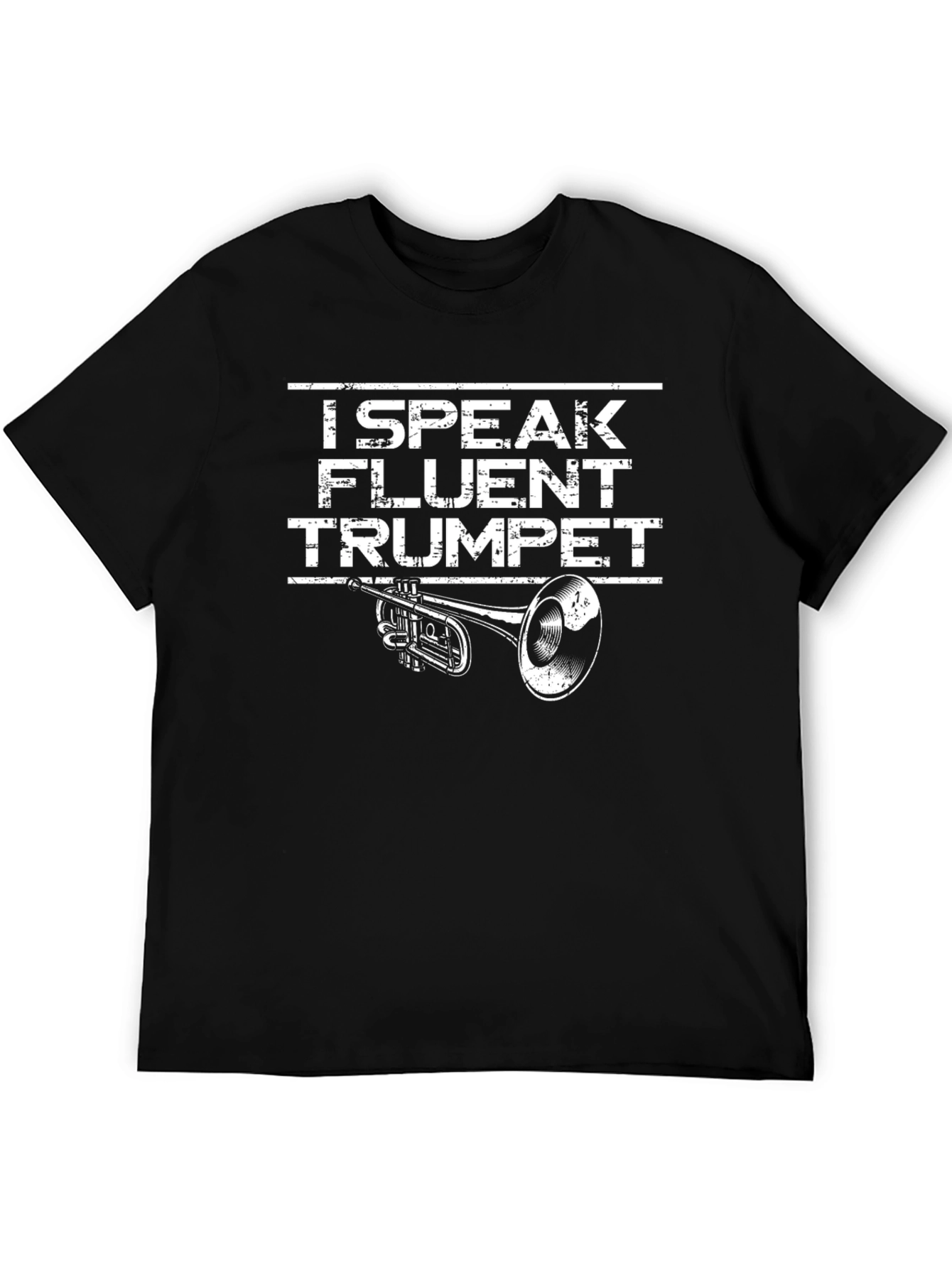 I Speak Fluent Trumpet Black T-Shirt